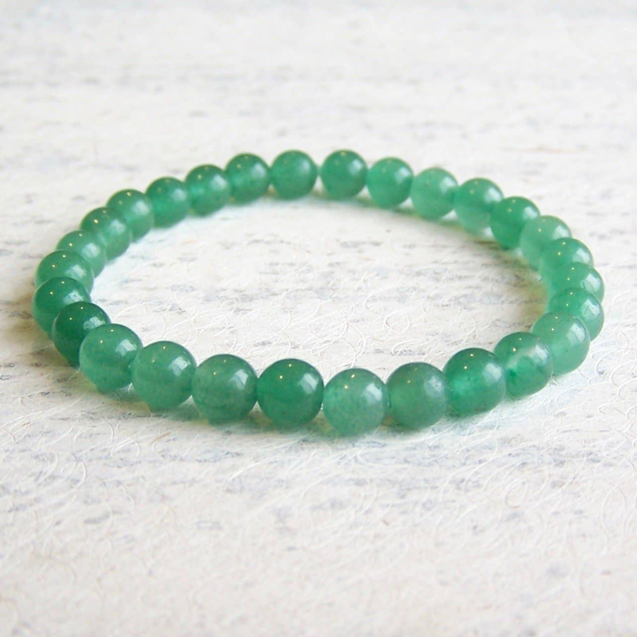 Jo Bird Jewelry Gemstone Elastic Bracelet - 6mm Ocean Colors