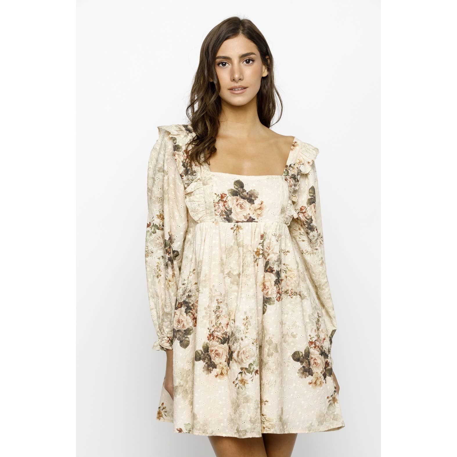 STORIA AUTUMN BOUQUET BABY DOLL DRESS