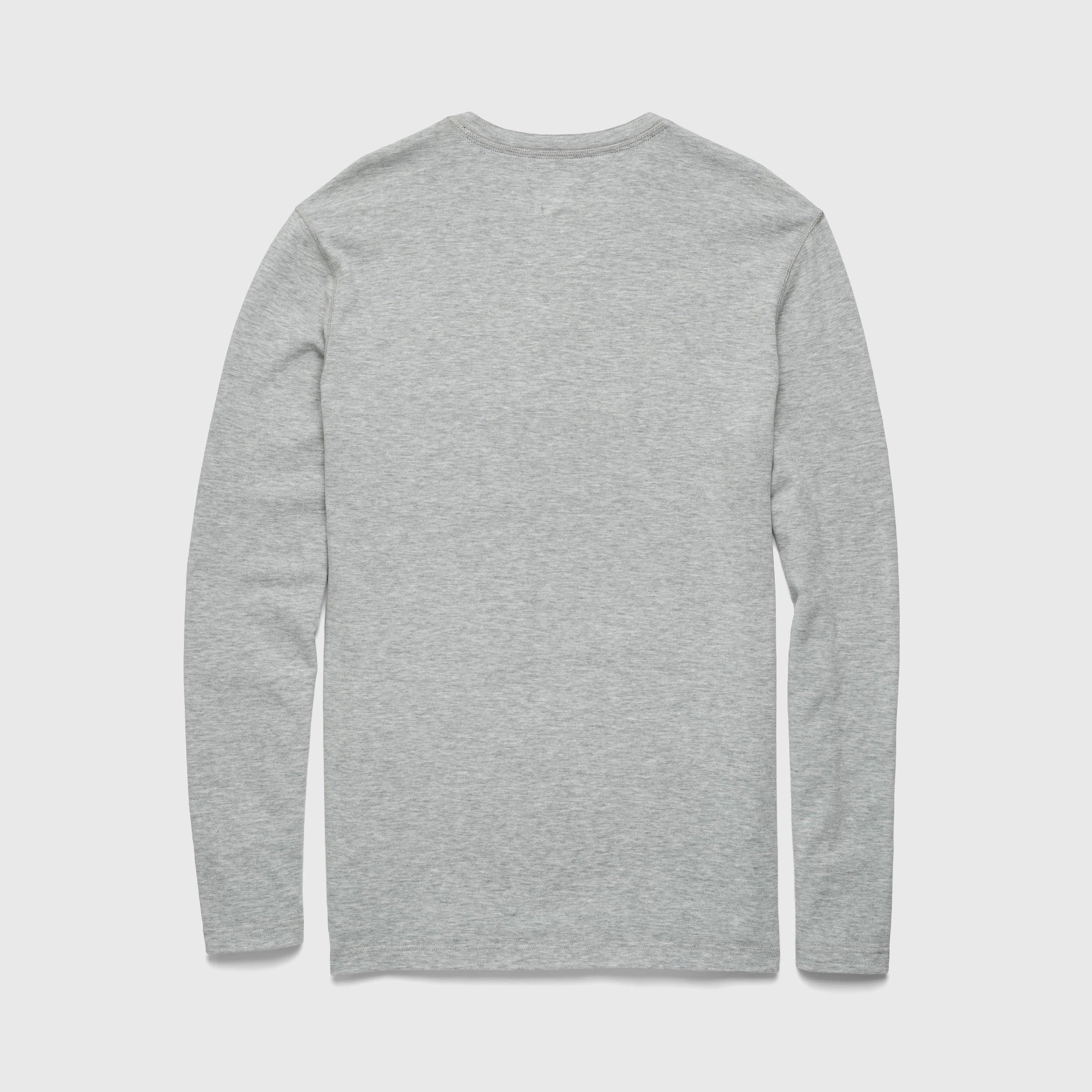 SURFSIDESUPPLY Sean Ultra Soft Classic Henley - Heather Grey