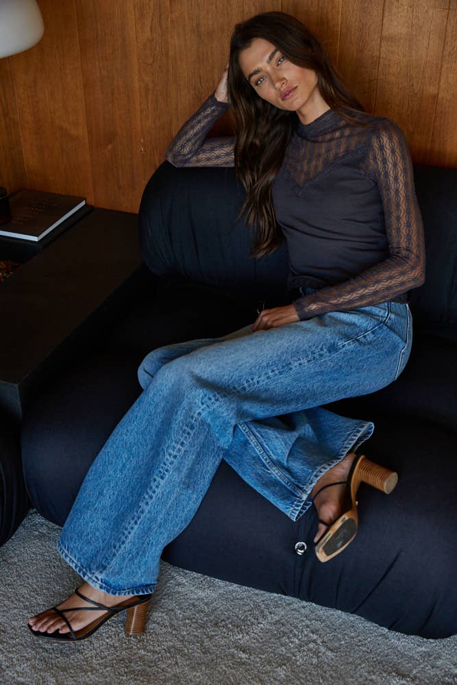 By Together Going Out Lace Long Sleeve