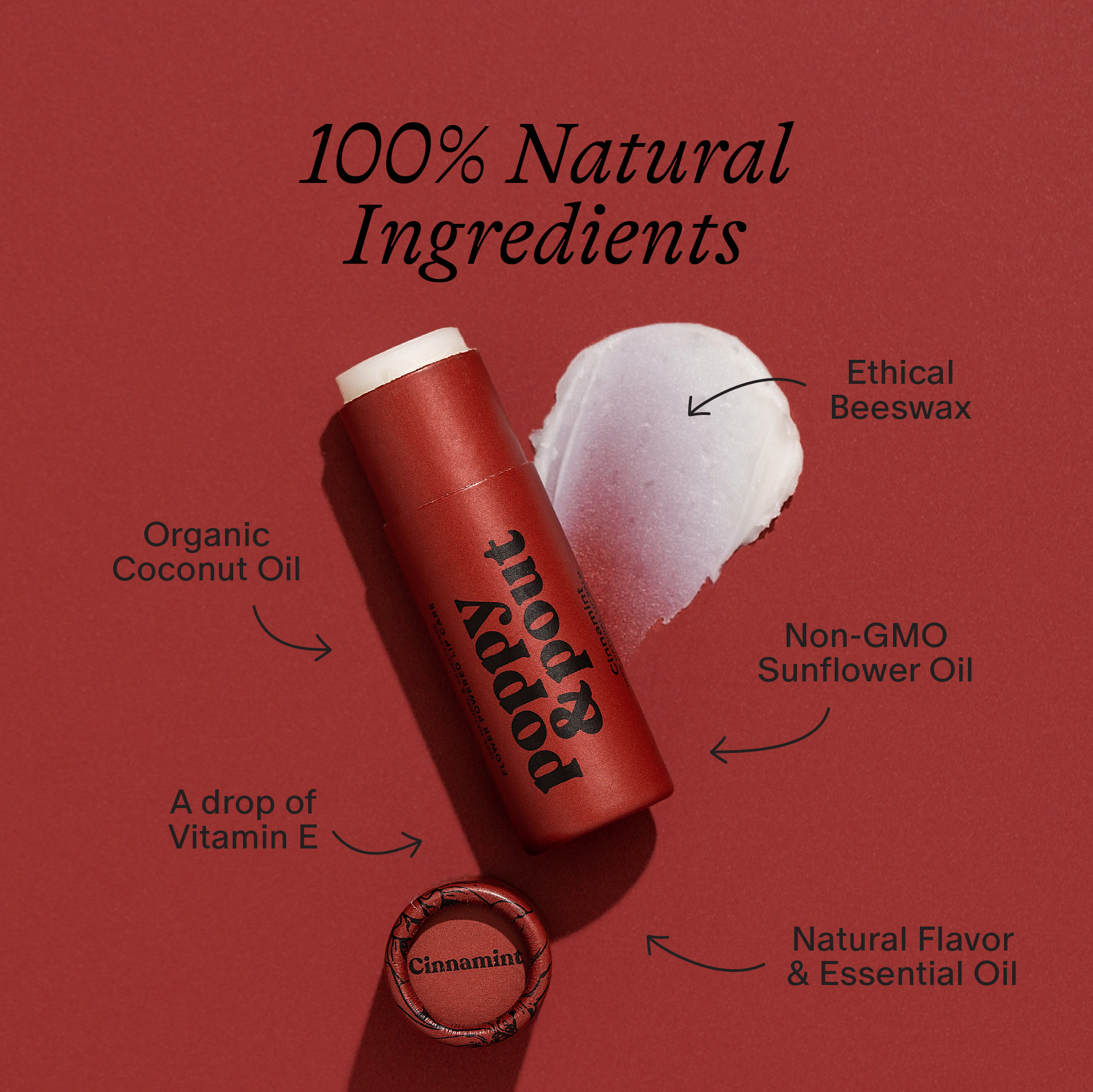 Poppy & Pout Lip Balm, Cinnamint