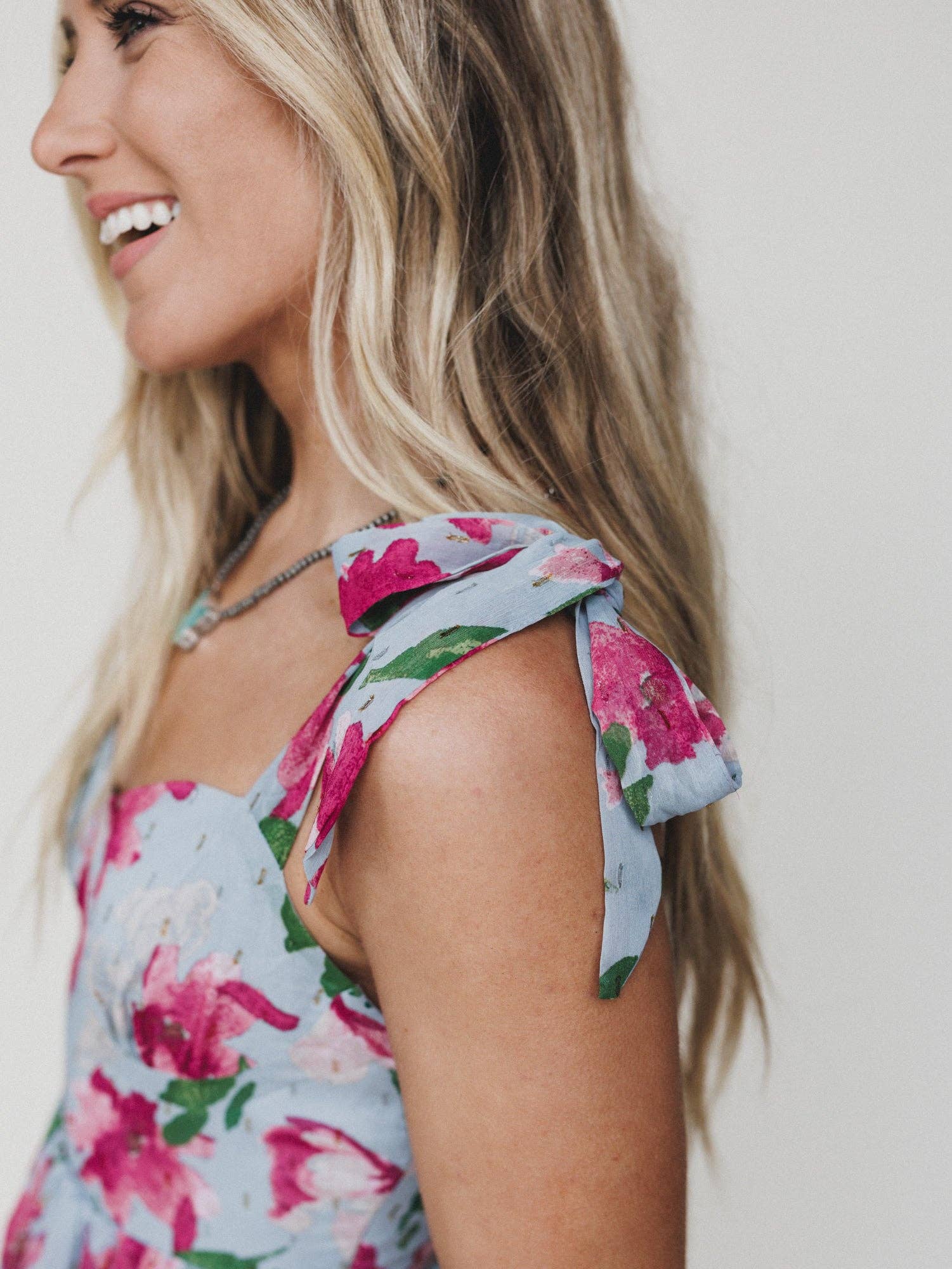 Three Bird Nest Lila Bloom Maxi Dress - Dusty Blue