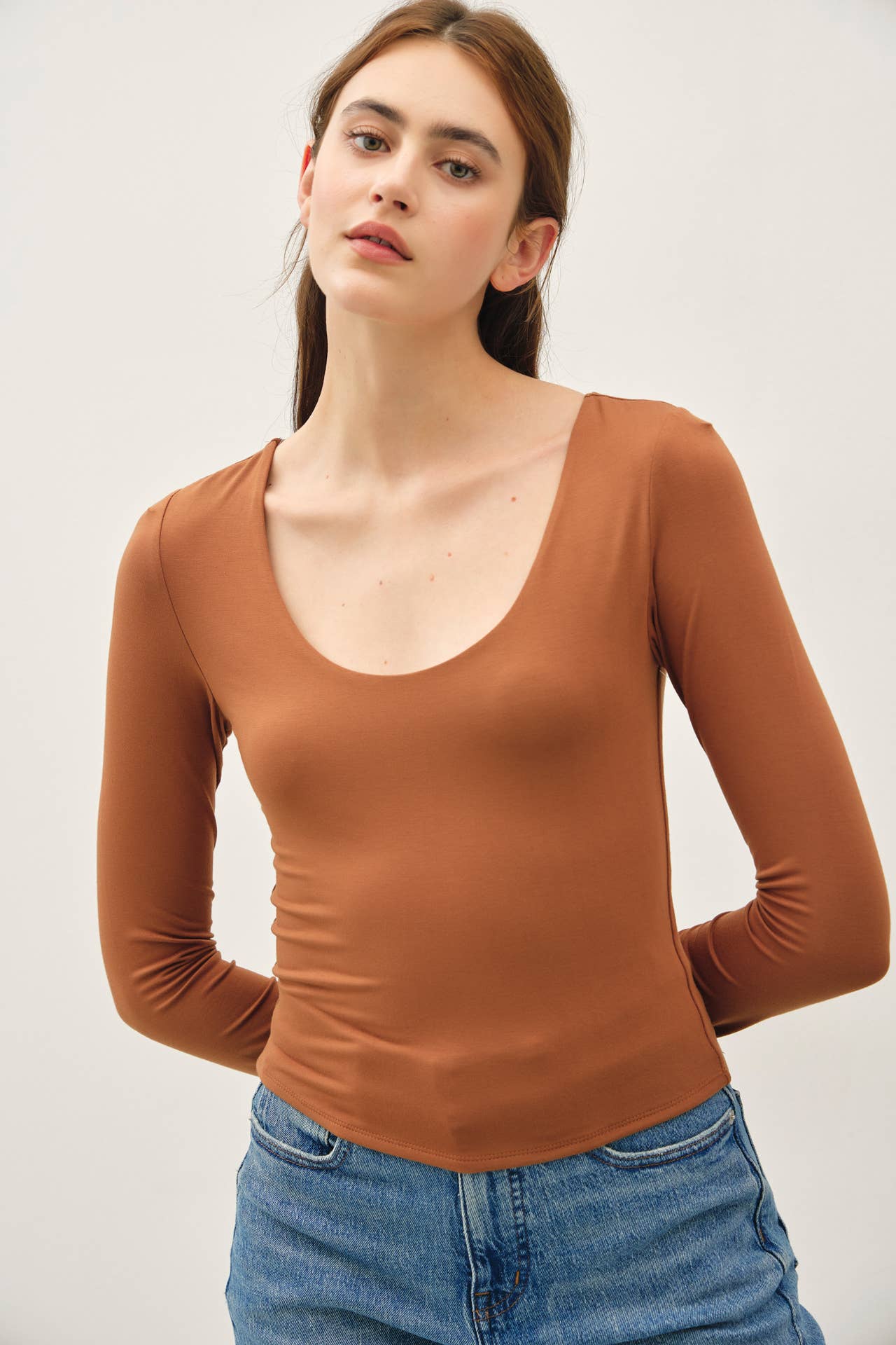 Be Cool Restock [SOFT CORE] BASIC LONG SLEEVE TOP Barley