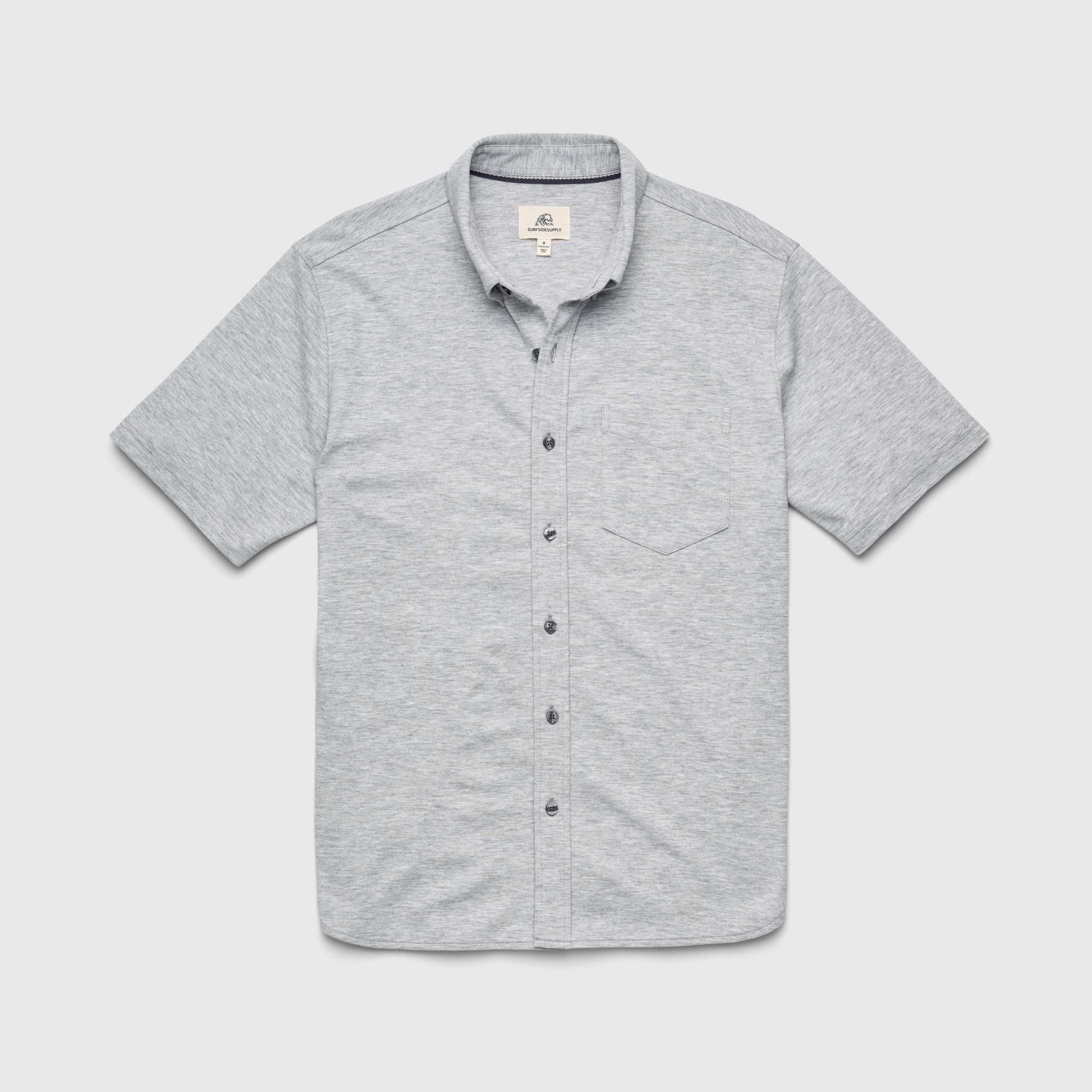 SURFSIDESUPPLY Tony Pique Knit Shirt - Heather Grey
