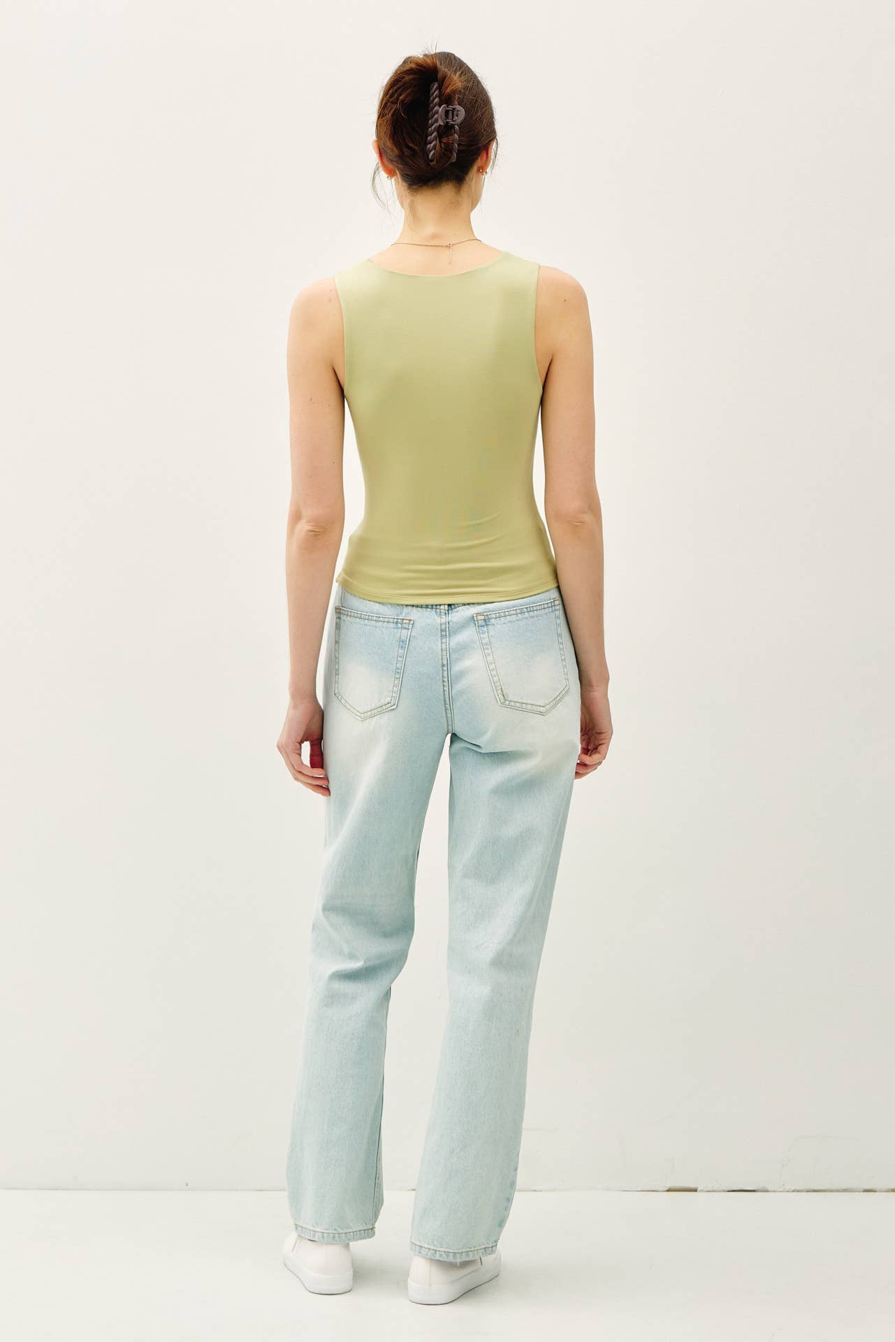 Be Cool BASIC THREADS DOUBLE LINED SQUARE NECK TANK