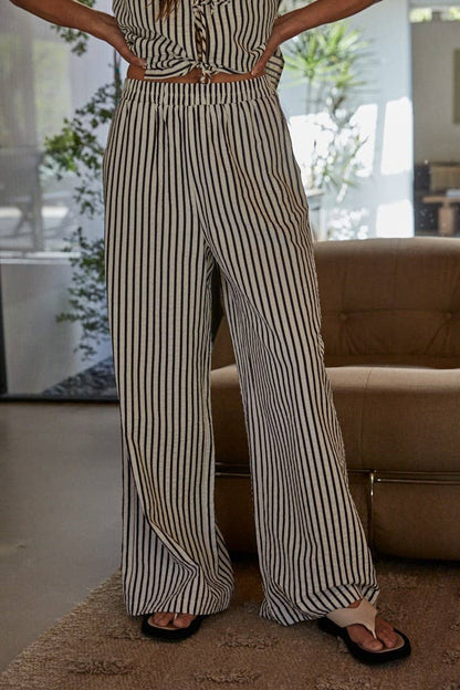 WOVEN STRIPED PANTS