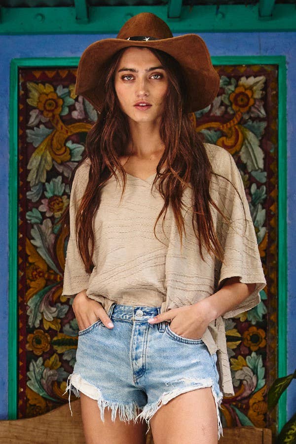 BUCKETLIST Sarah Textured Knit Top