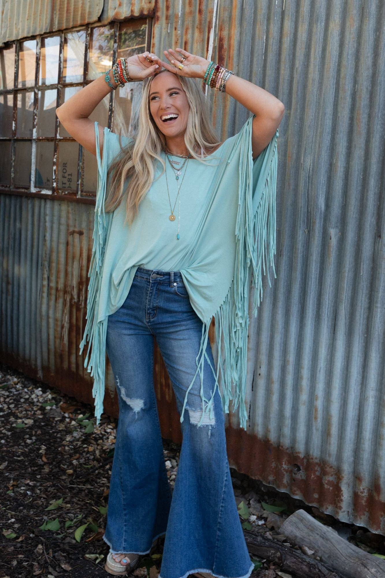 Three Bird Nest Showstopper Fringe Top