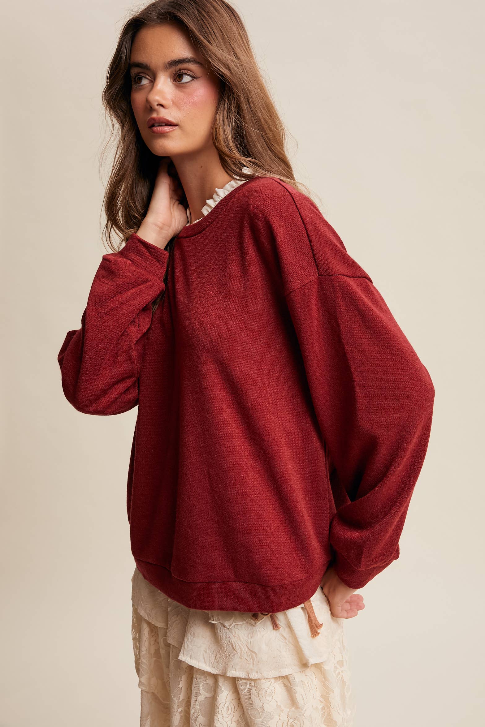 Listicle Peony Pullover Top