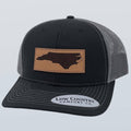 Riverbed Threads North Carolina Outline Leather Patch Hat Black/Charcoal
