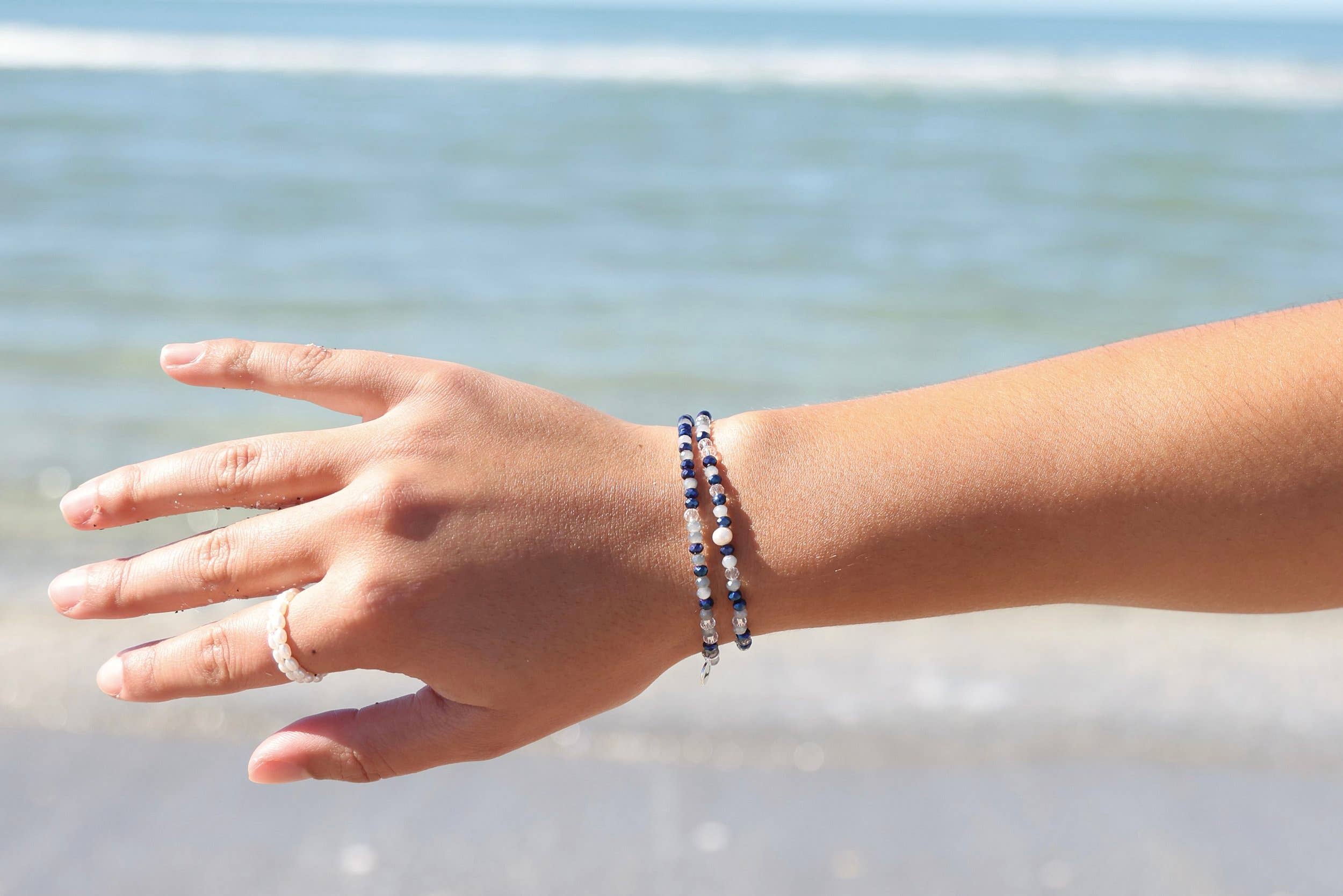 Cape Cod Chokers Dark Ocean Vibes Pearl Bracelet