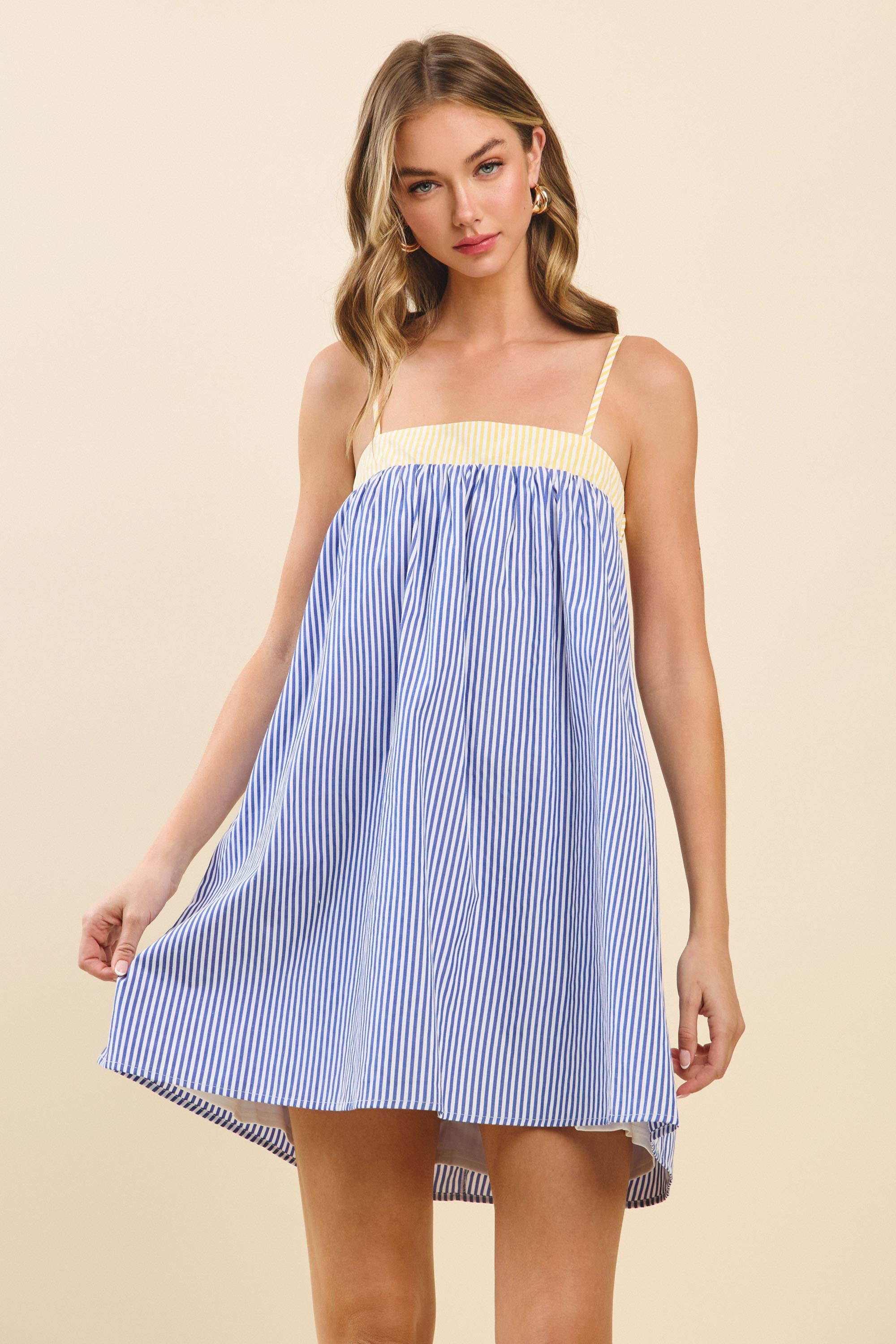TCEC Bayside Babydoll Dress Blue