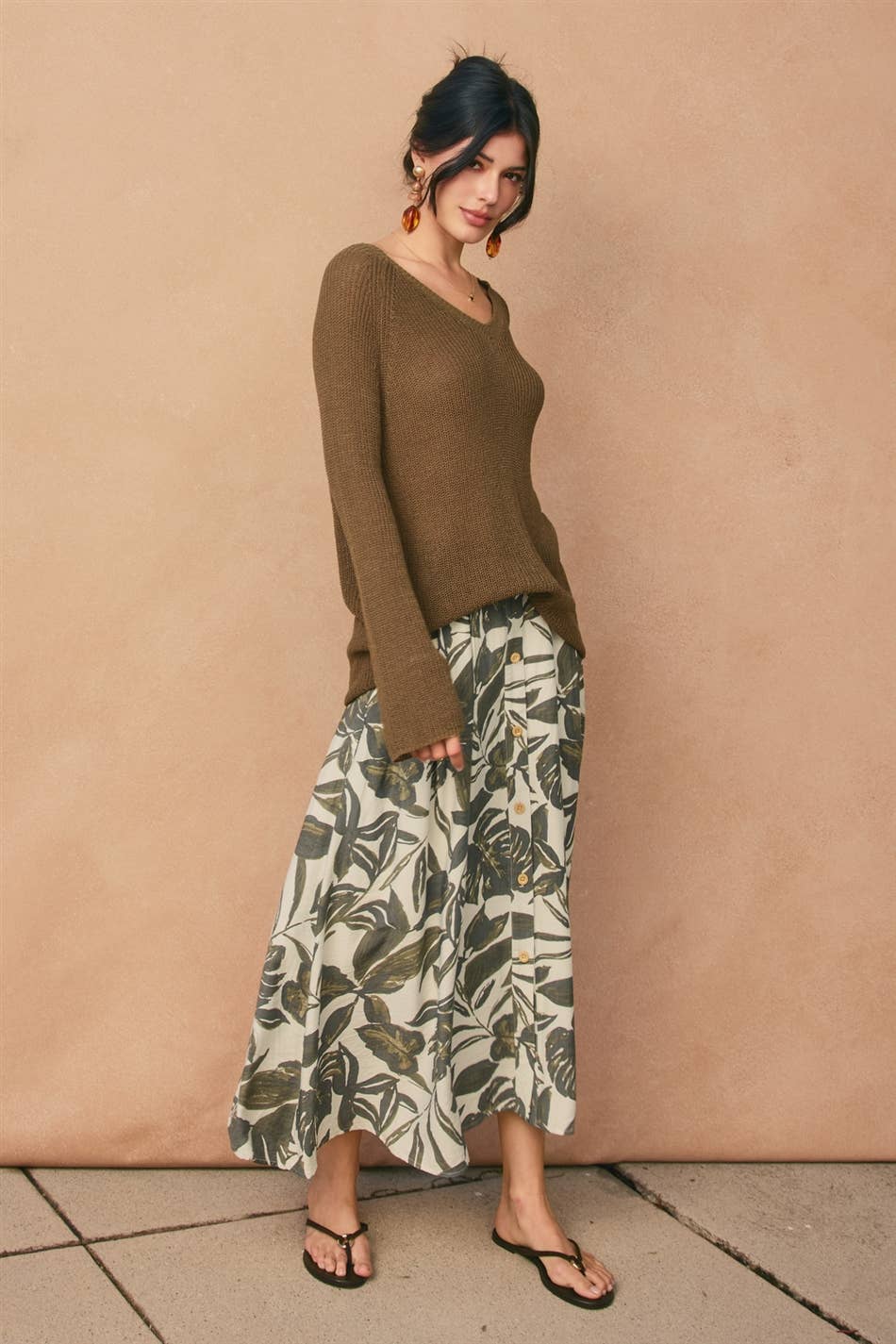 Dress Forum Swaying Palms Midi Skirt