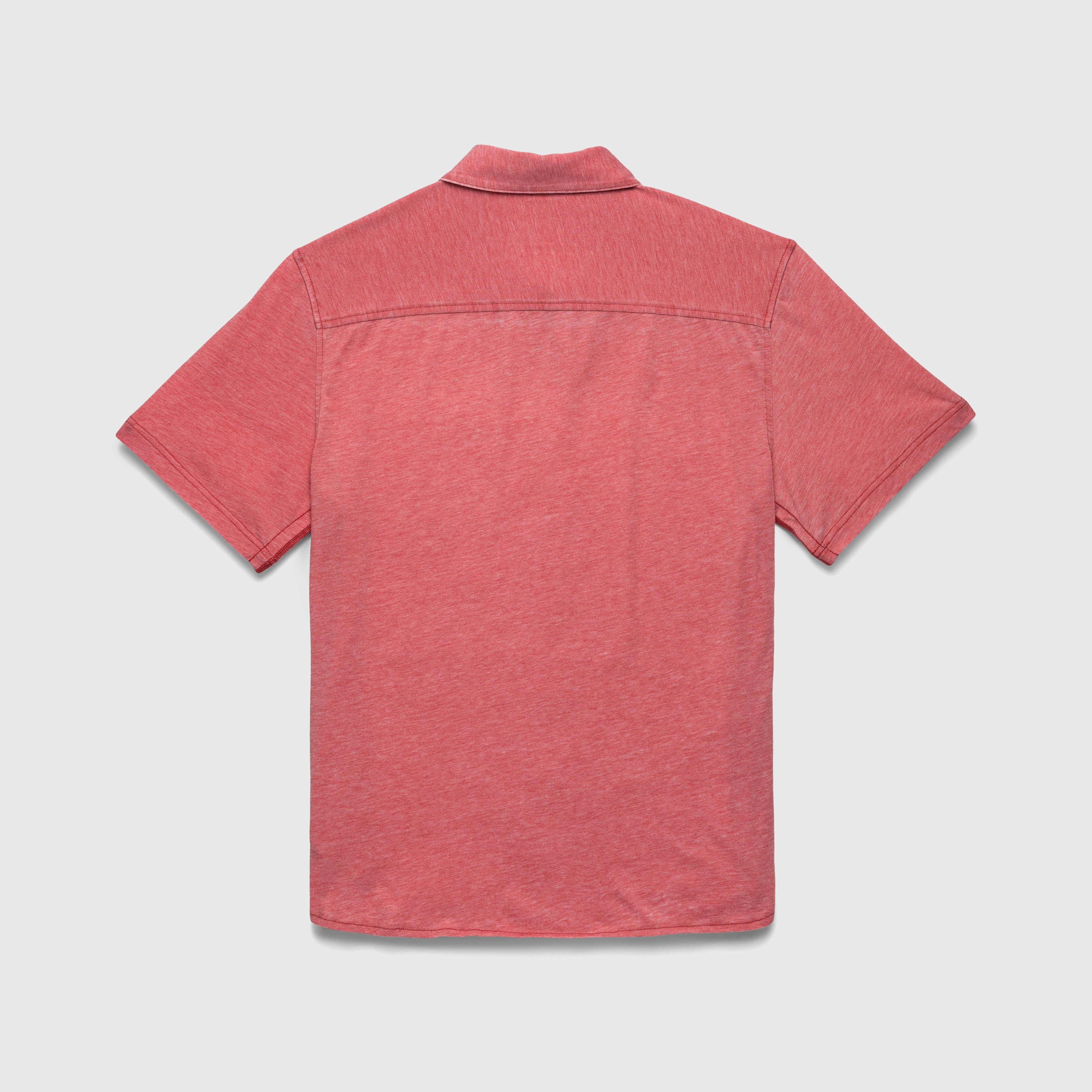 SURFSIDESUPPLY Tony S/S Burnout Knit Shirt - Mineral Red