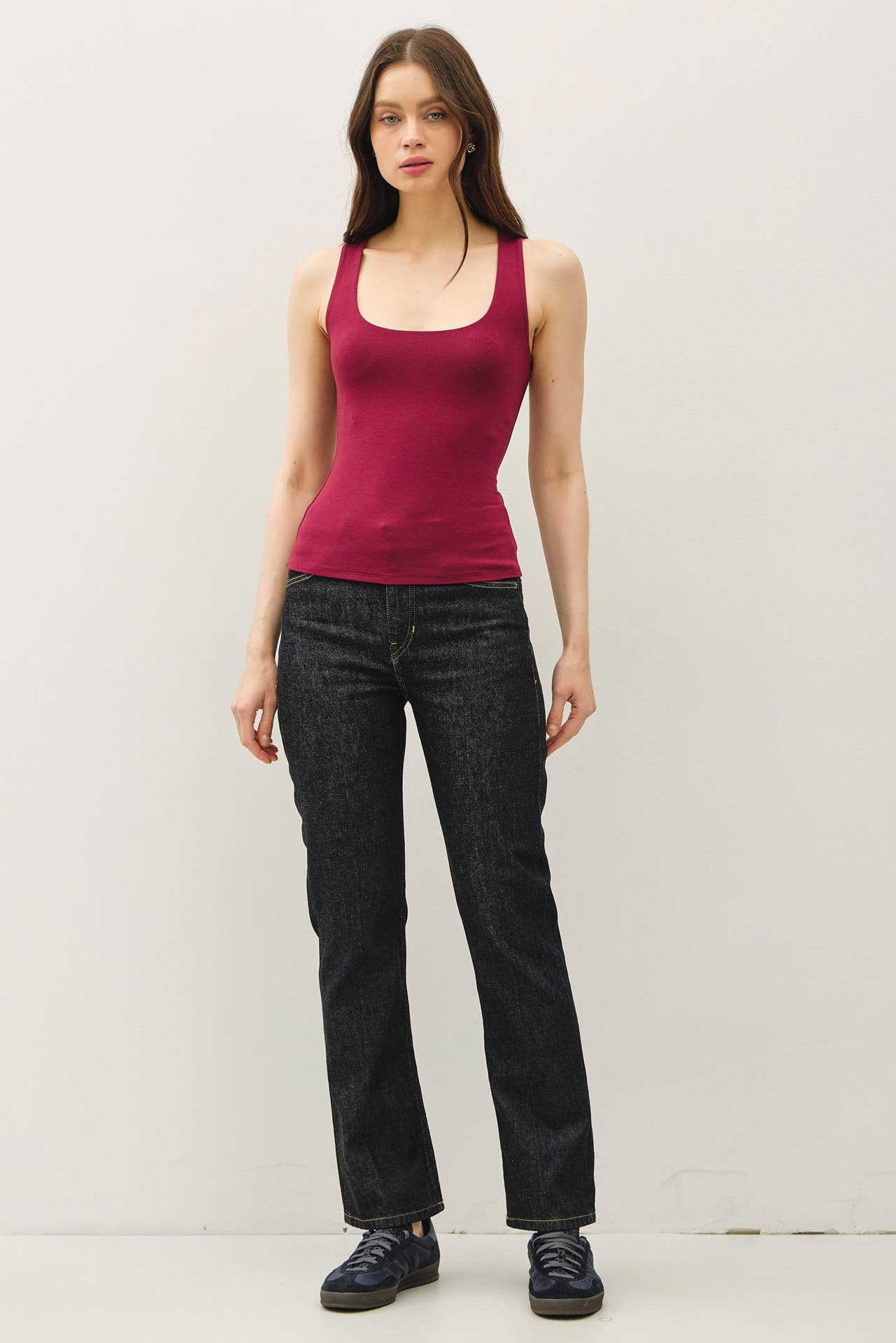 Be Cool BASIC THREADS SQUARE NECK TANK