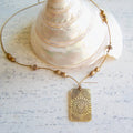 Jo Bird Jewelry Mother of Pearl Shell Necklace - Neutral Colors Sand