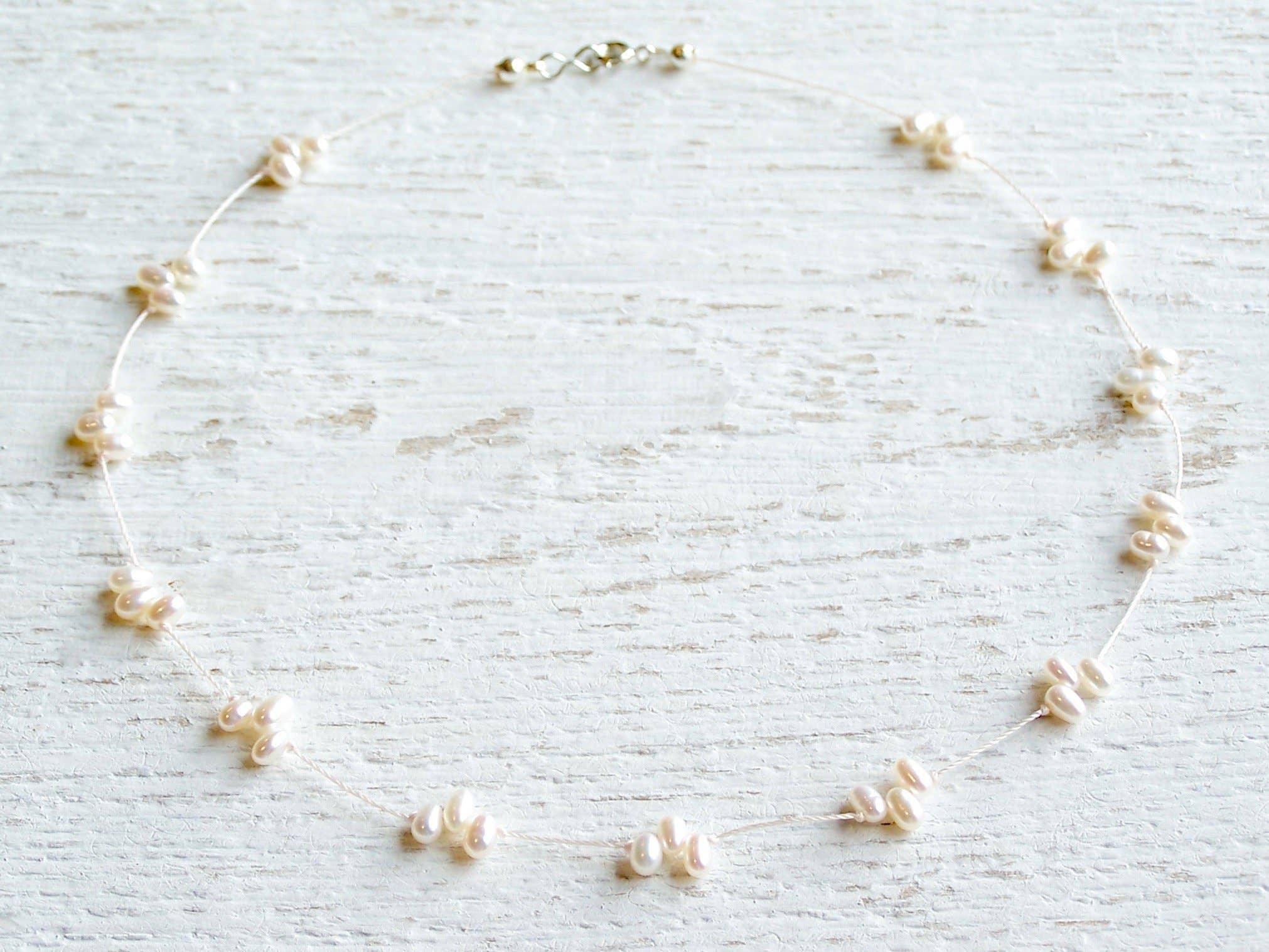 Jo Bird Jewelry Knotted Pearl Necklace - Rain Necklace Ivory