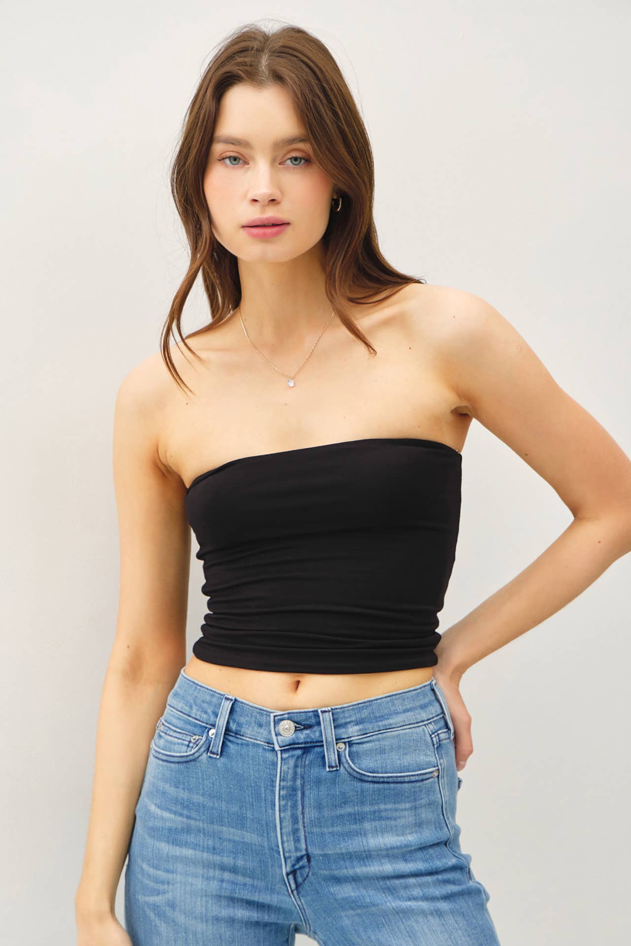 Be Cool BASIC THREADS BANDEAU TOP Black