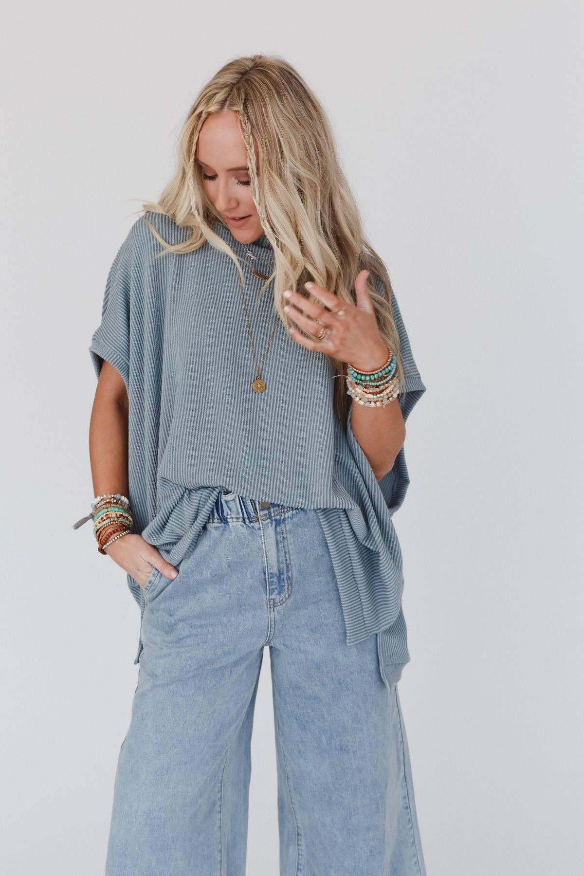 Three Bird Nest MOON GLOW TEXTURE KNIT TOP