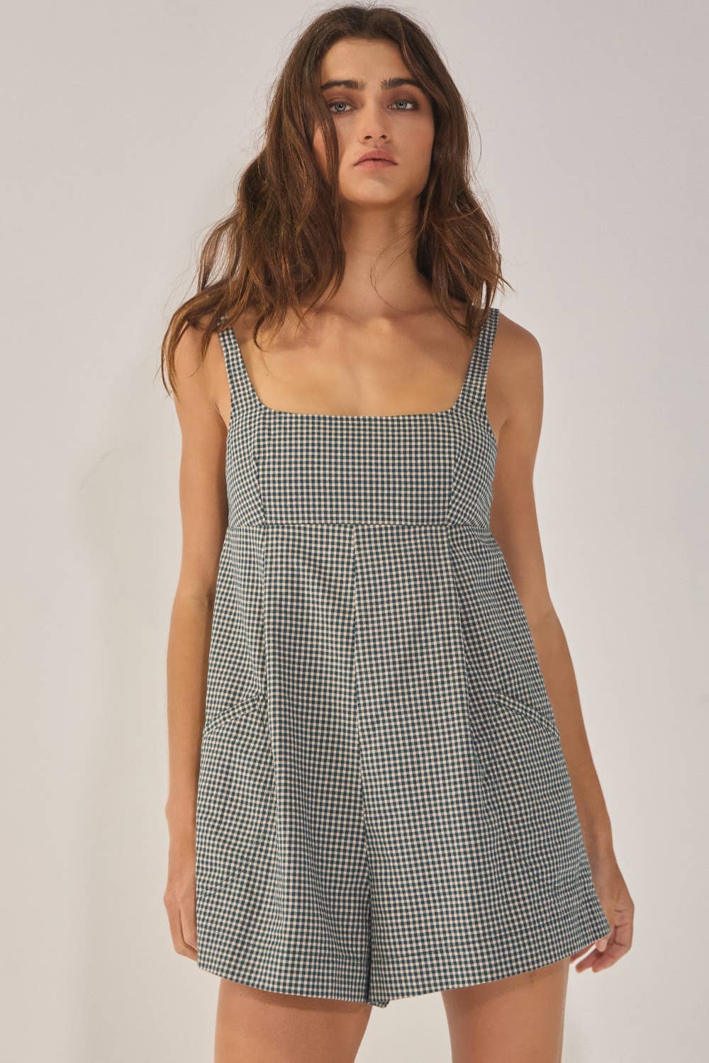 BUCKETLIST Jenna Plaid Romper