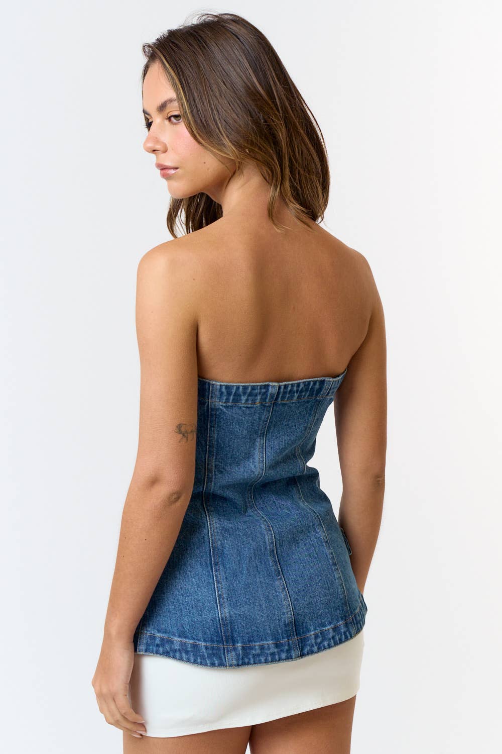 Blue Blush BROOKE DENIM TOP