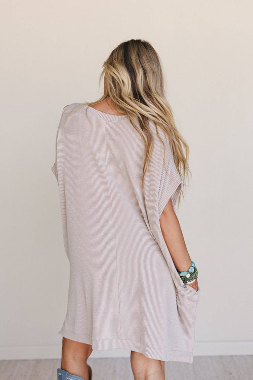 Three Bird Nest Moon Glow Texture Dress - Oat Oat