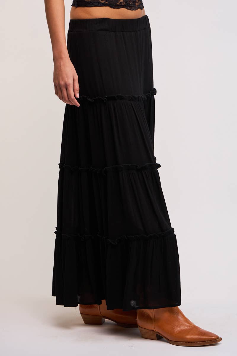 Sky to Moon ELLA TIERED MAXI SKIRT