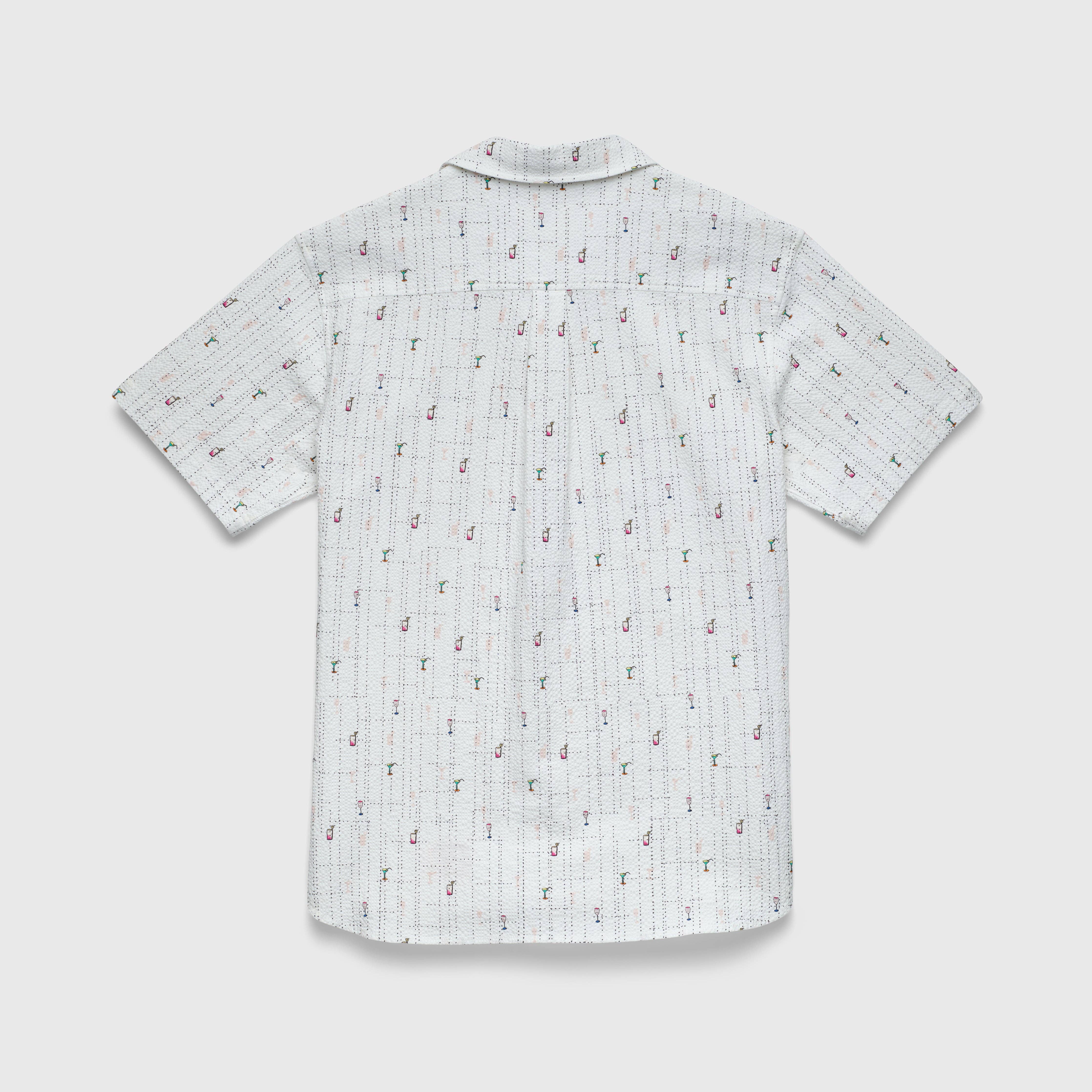SURFSIDESUPPLY Joey Seersucker Cocktail Printed Shirt