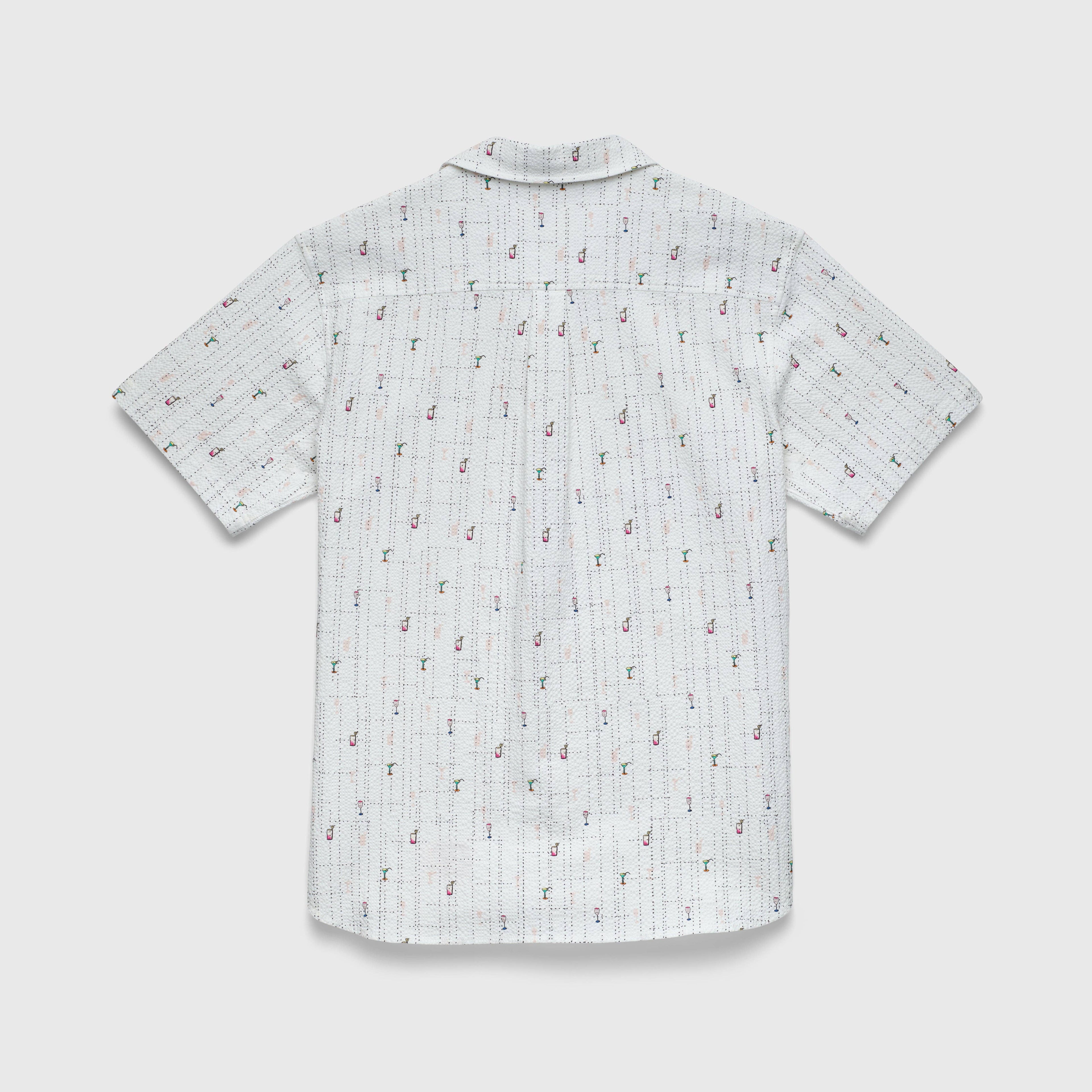 SURFSIDESUPPLY Joey Seersucker Cocktail Printed Shirt