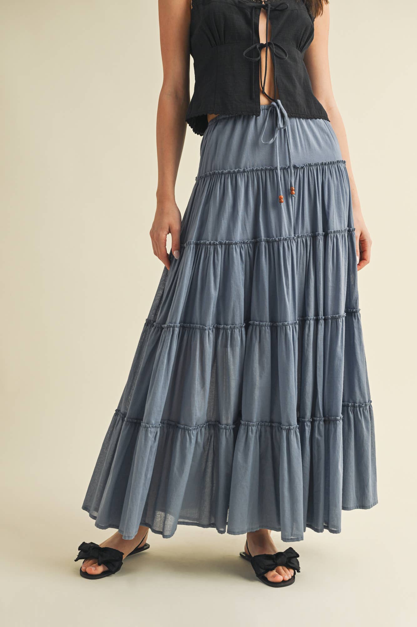 Mustard Seed SIERRA TIERED MAXI SKIRT