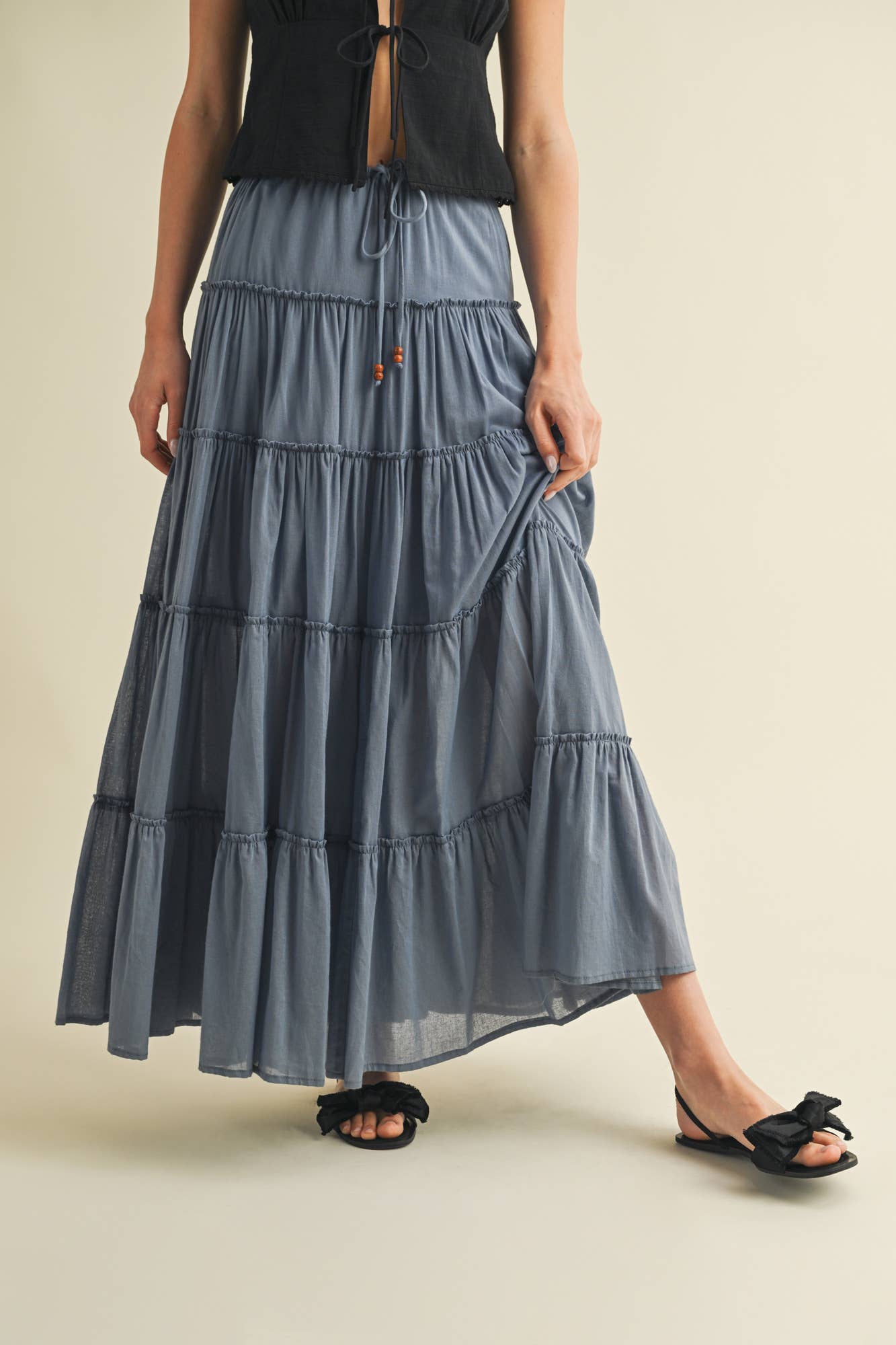 Mustard Seed SIERRA TIERED MAXI SKIRT
