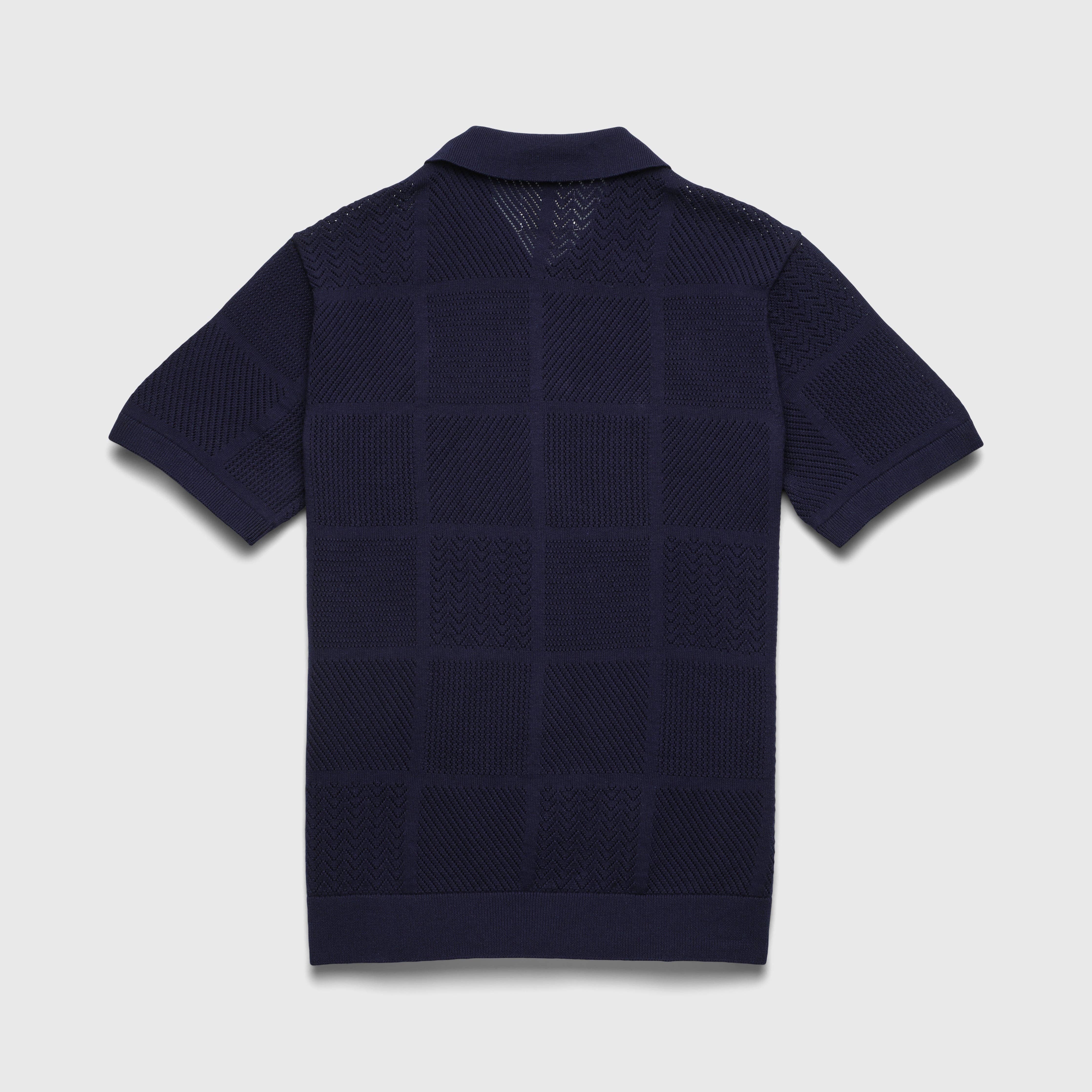 SURFSIDESUPPLY Brent Knit Open Stitch Sweater - Navy Blazer