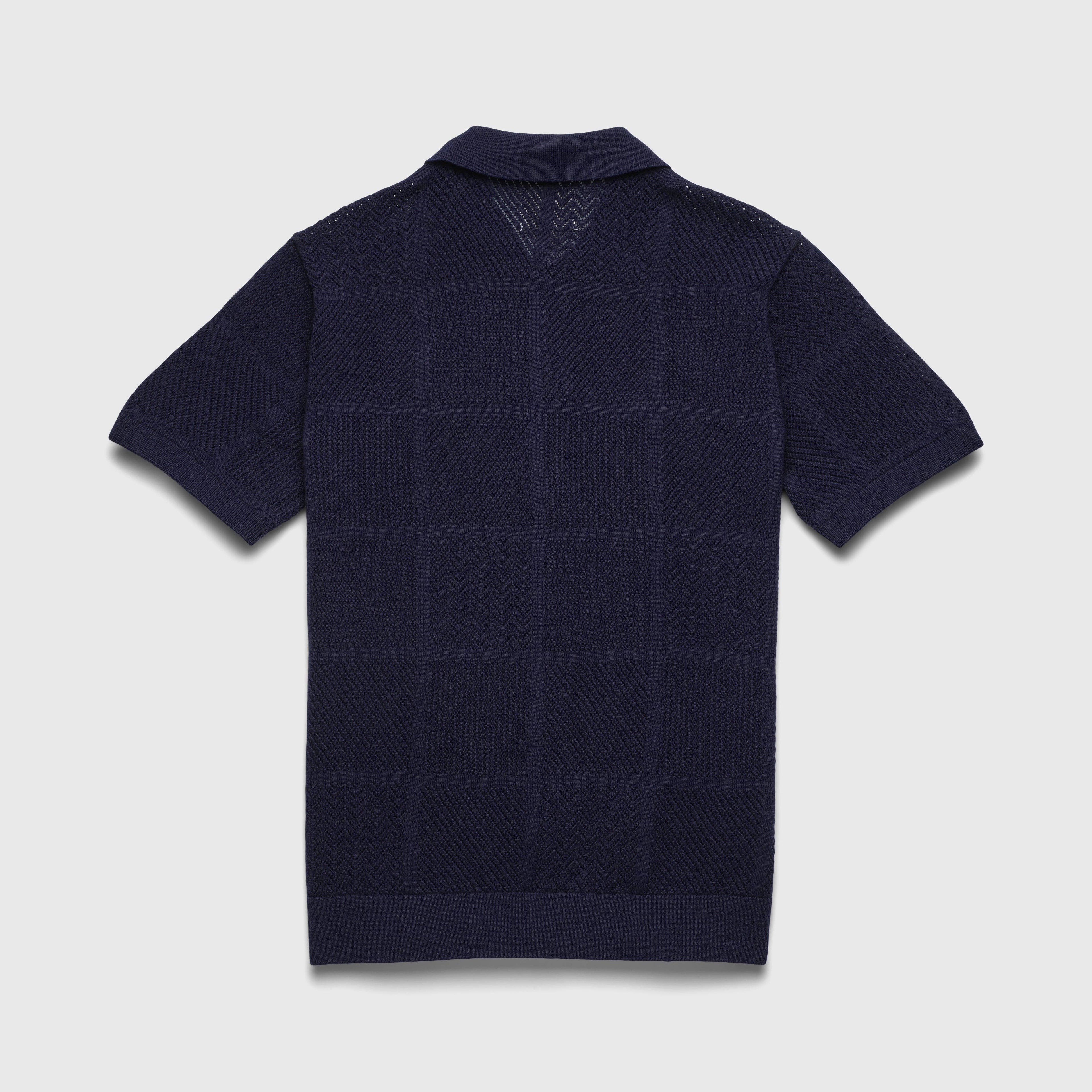 SURFSIDESUPPLY Brent Knit Open Stitch Sweater - Navy Blazer