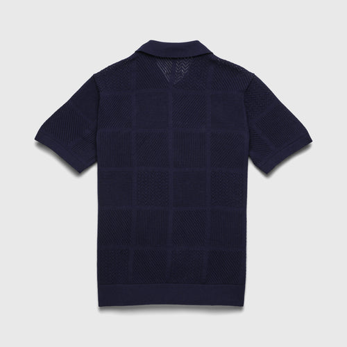 SURFSIDESUPPLY Brent Knit Open Stitch Sweater - Navy Blazer