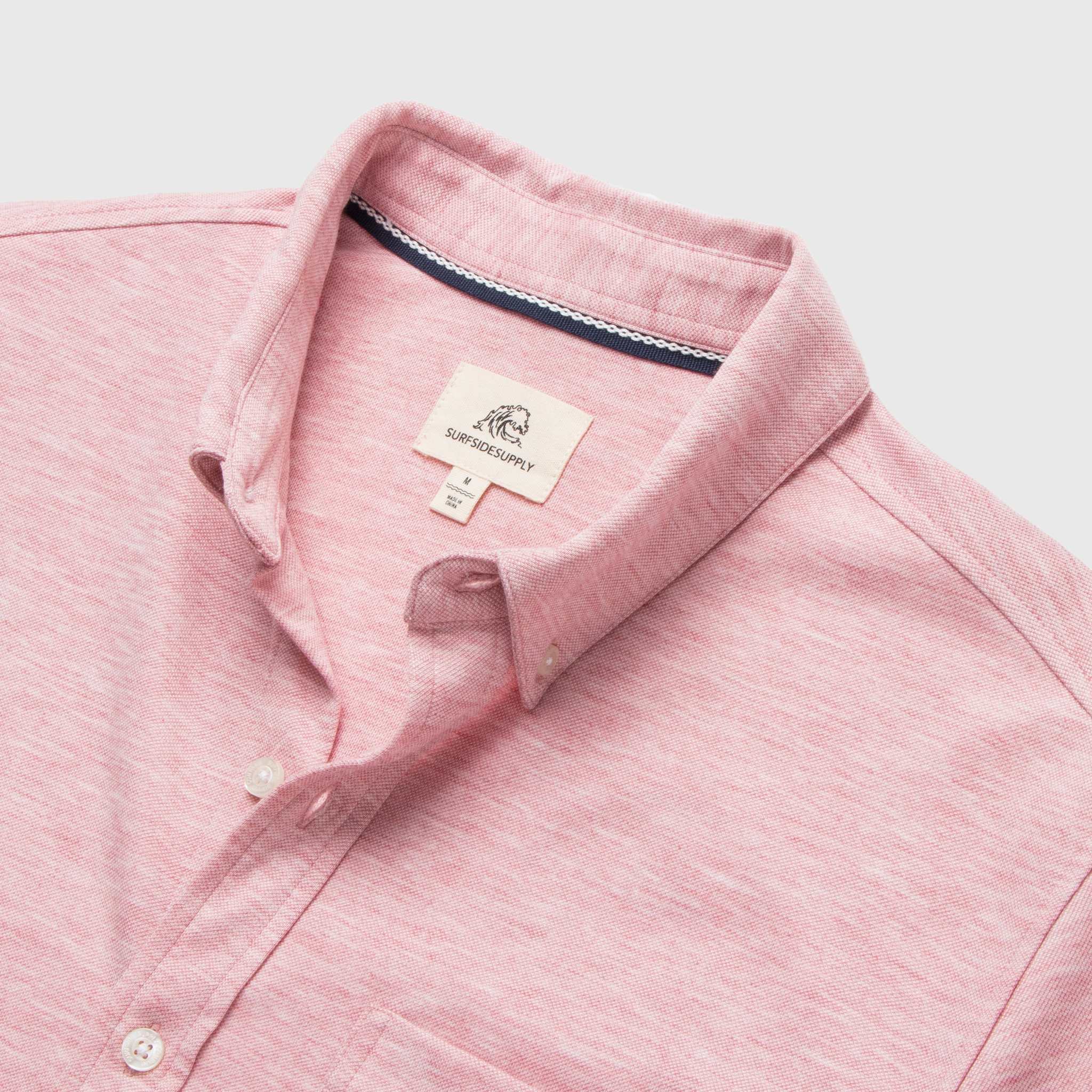 SURFSIDESUPPLY TONY PIQUE KNIT SHIRT - Pink Heather