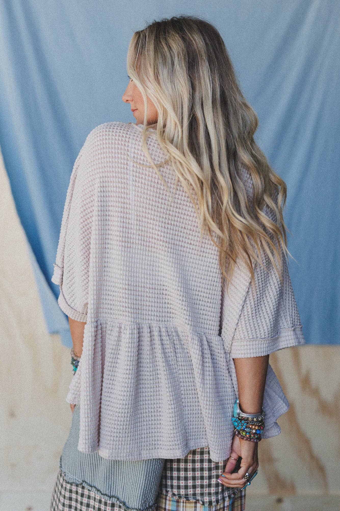 Three Bird Nest Lush Drift Top - Oatmeal