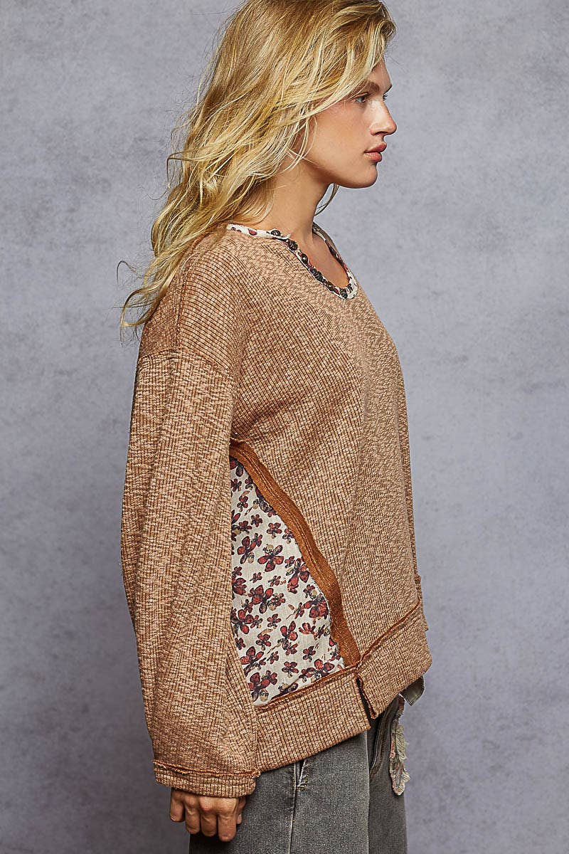 Pol Clothing Autumn wreath knit top