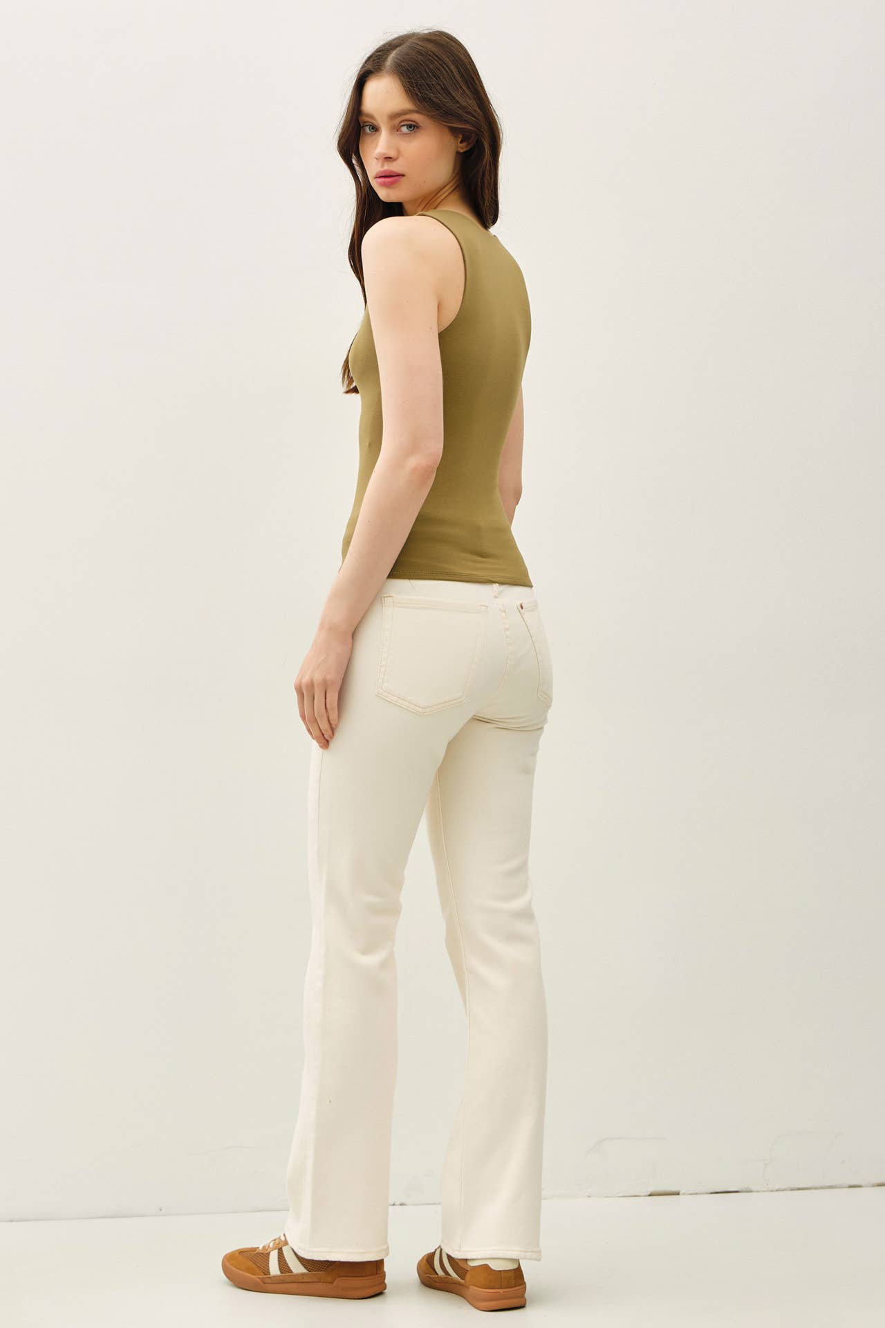 Be Cool DOUBLE LINED BASIC THREADS SQUARE NECK TANK