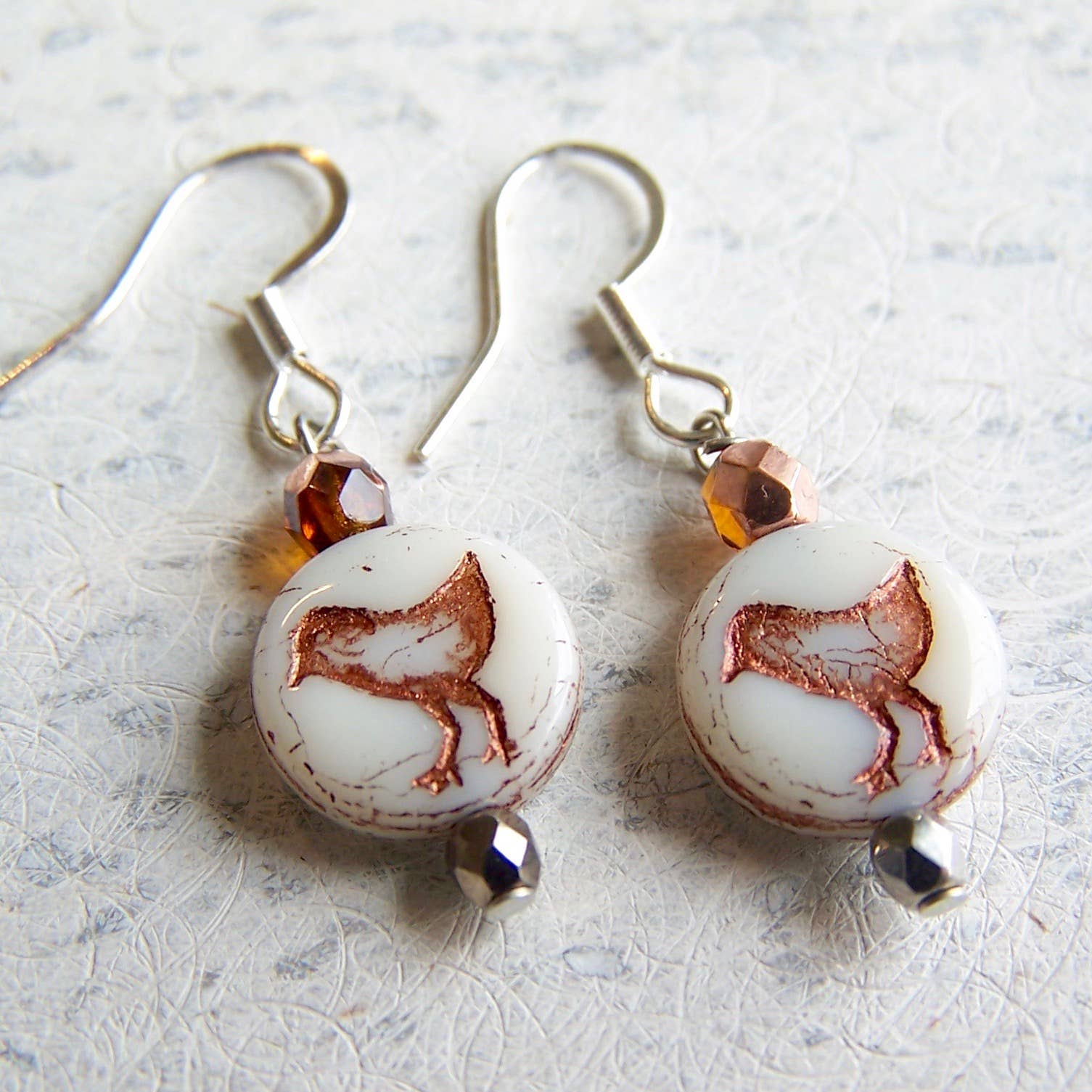 Jo Bird Jewelry Bird Earrings Ivory