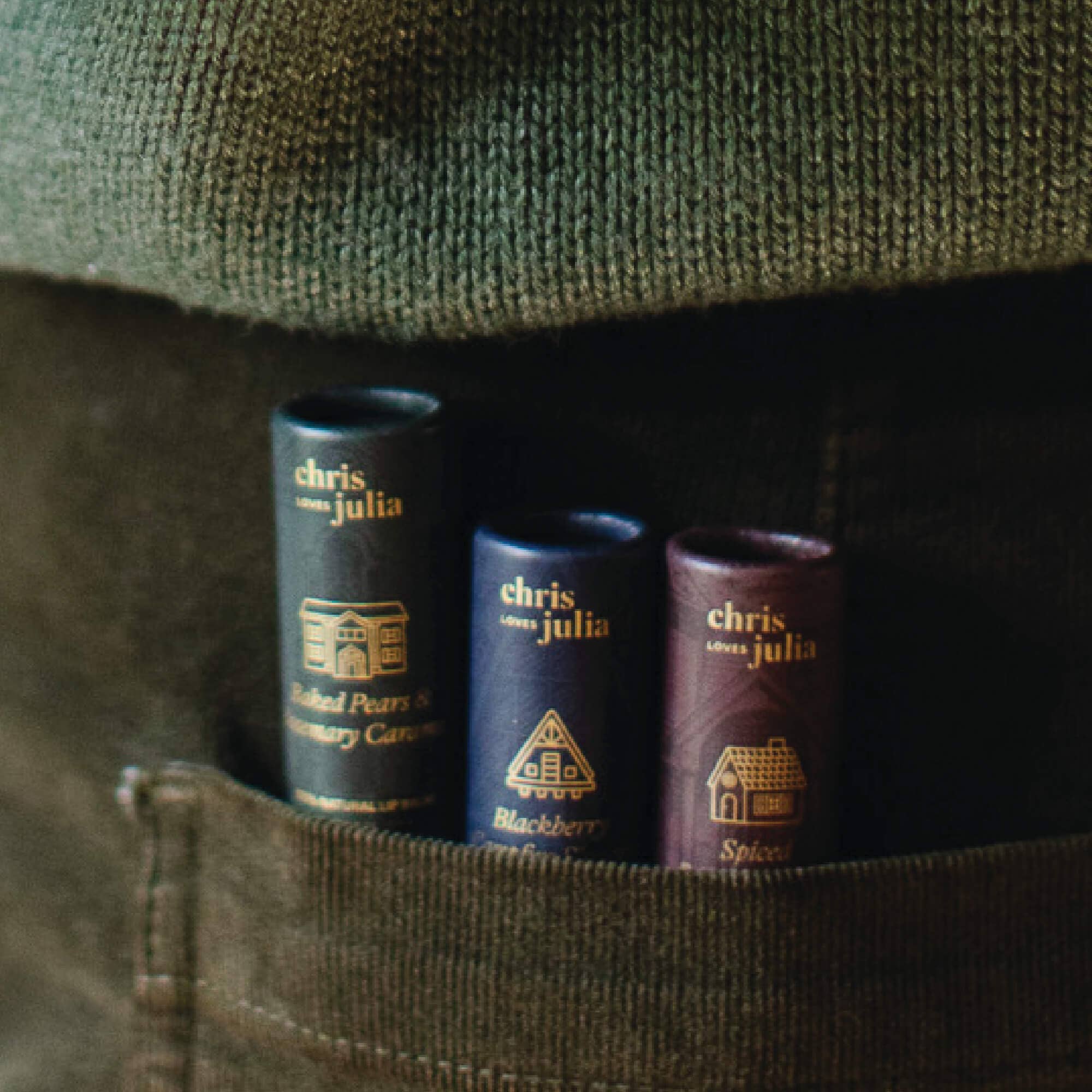 Poppy & Pout Lip Balm, Chris Loves Julia, Baked Pears & Rosemary Caramel
