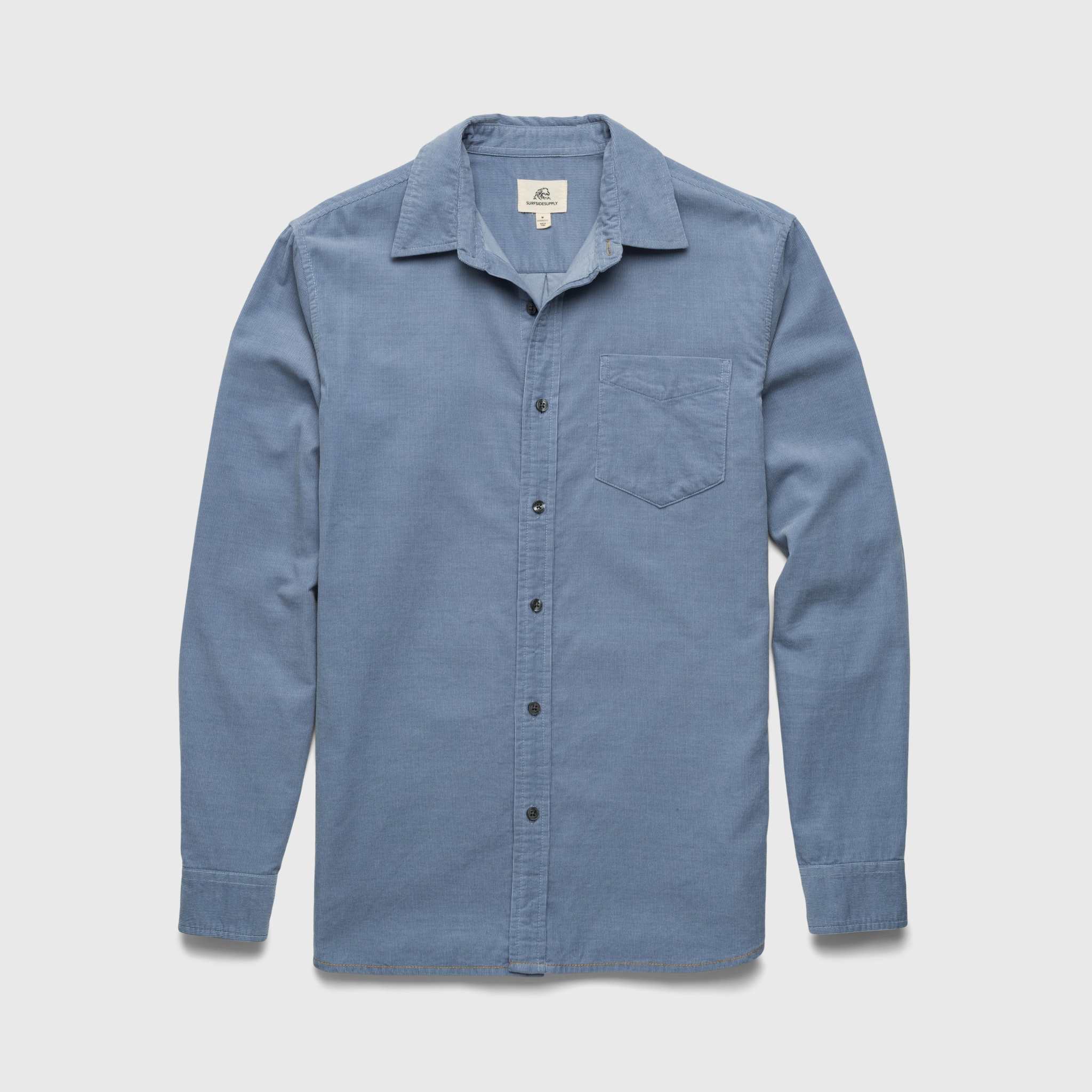 SURFSIDESUPPLY Brian Corduroy Shirt - Country Blue