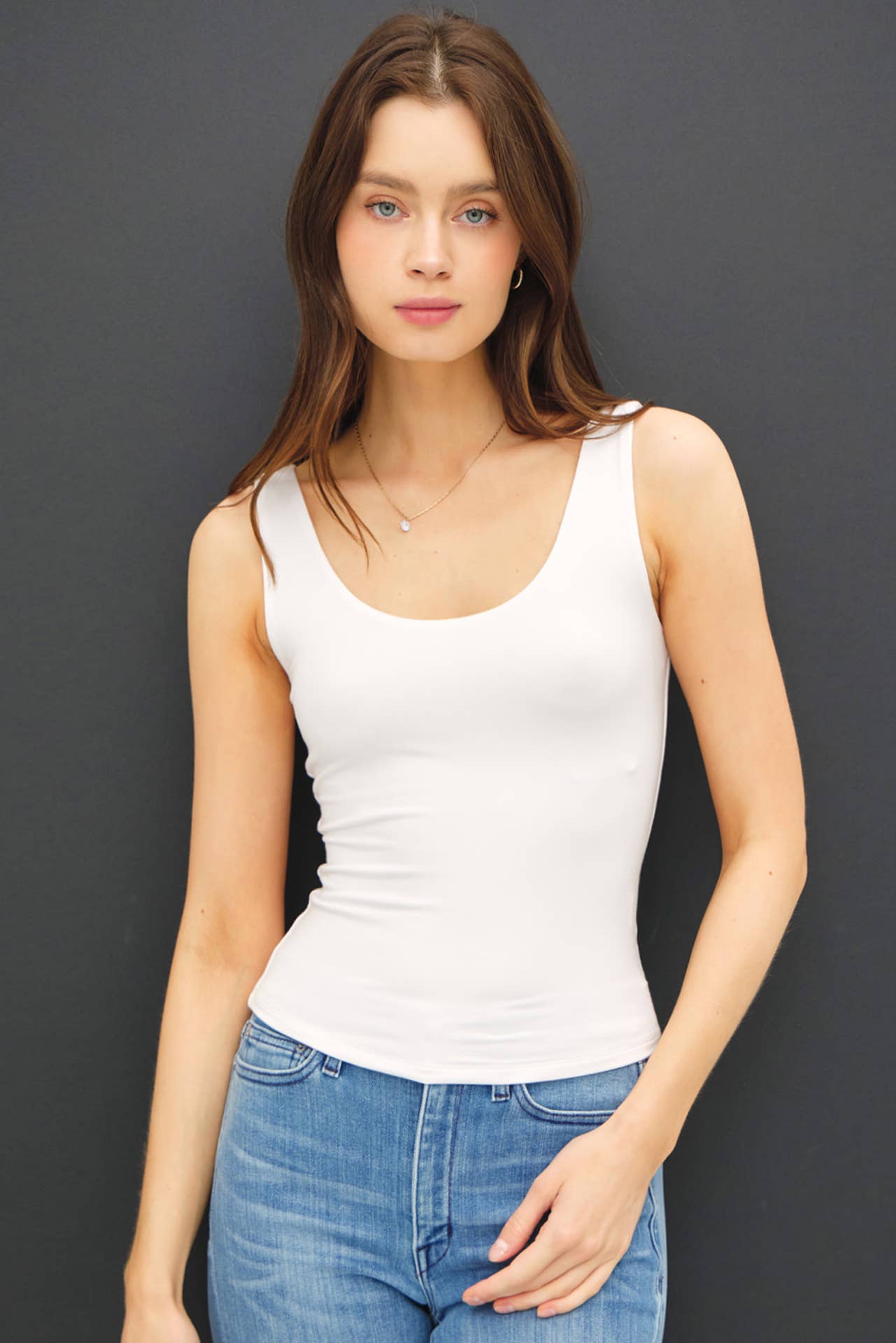 Be Cool BASIC THREADS SCOOP NECK TANK