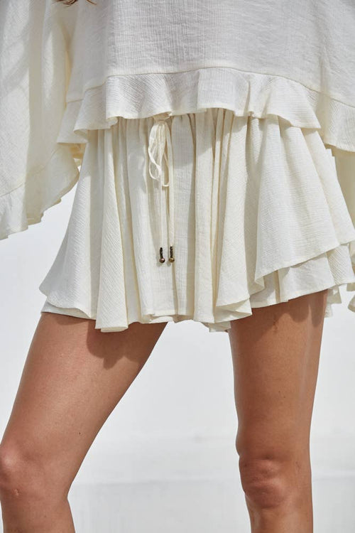 By Together Sandy Shores Layered Skort L Cream