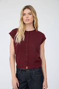 APPLE SPICE SLEEVELESS CARDIGAN