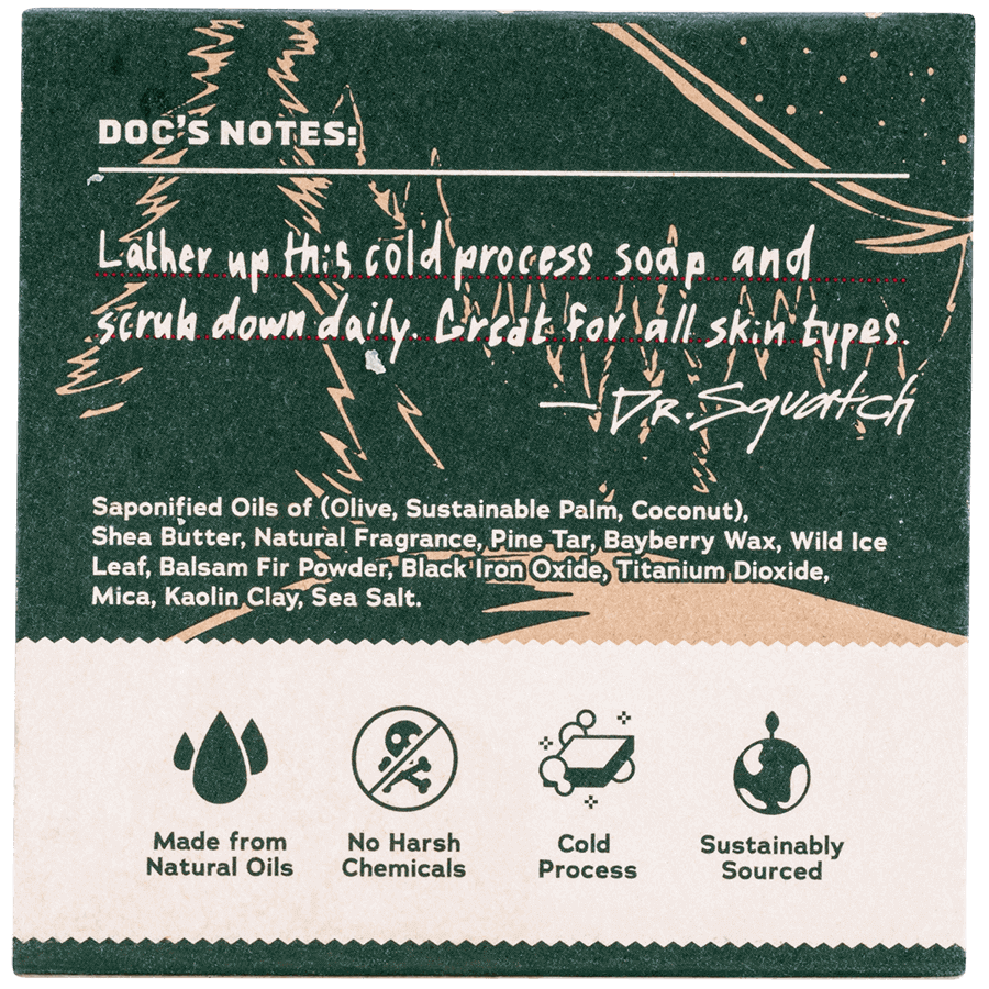 Dr. Squatch Snowy Pine Tar Bar Soap