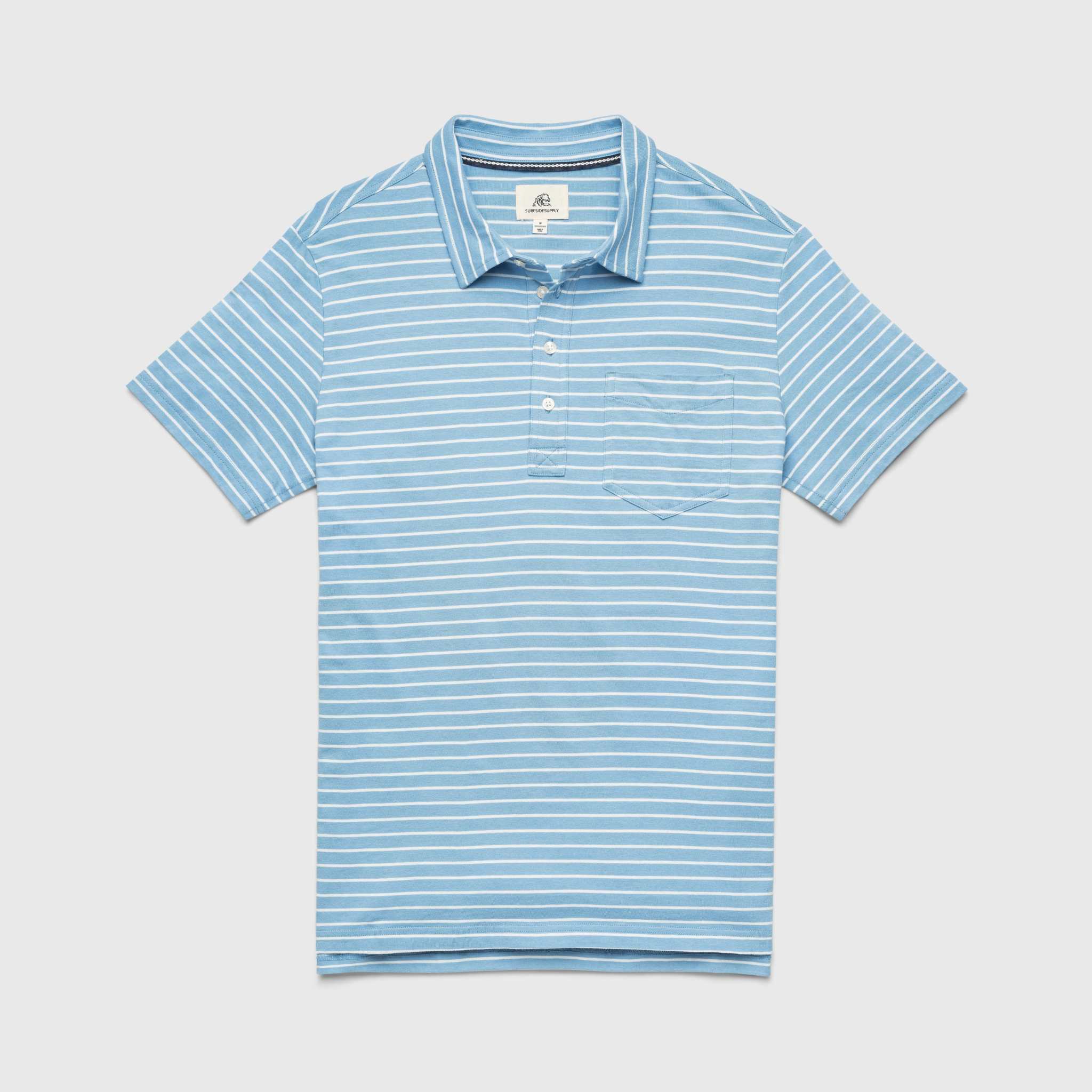 SURFSIDESUPPLY MICHAEL STRIPE POLO - BLISSFUL BLUE