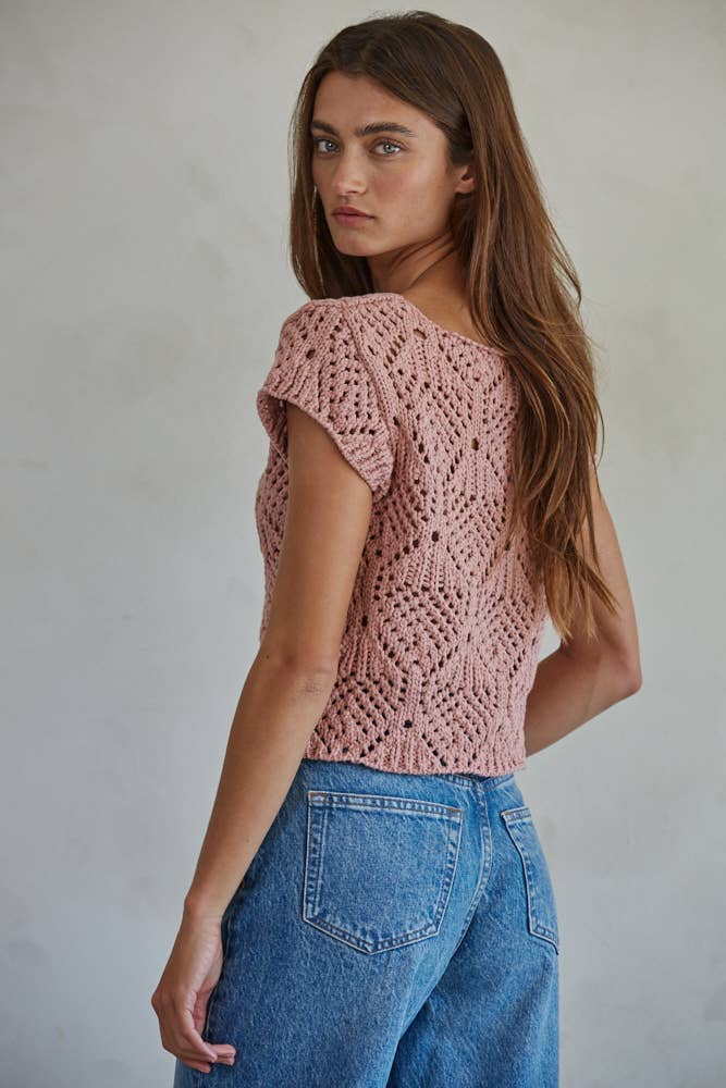 By Together Autumn Breeze Crochet Top