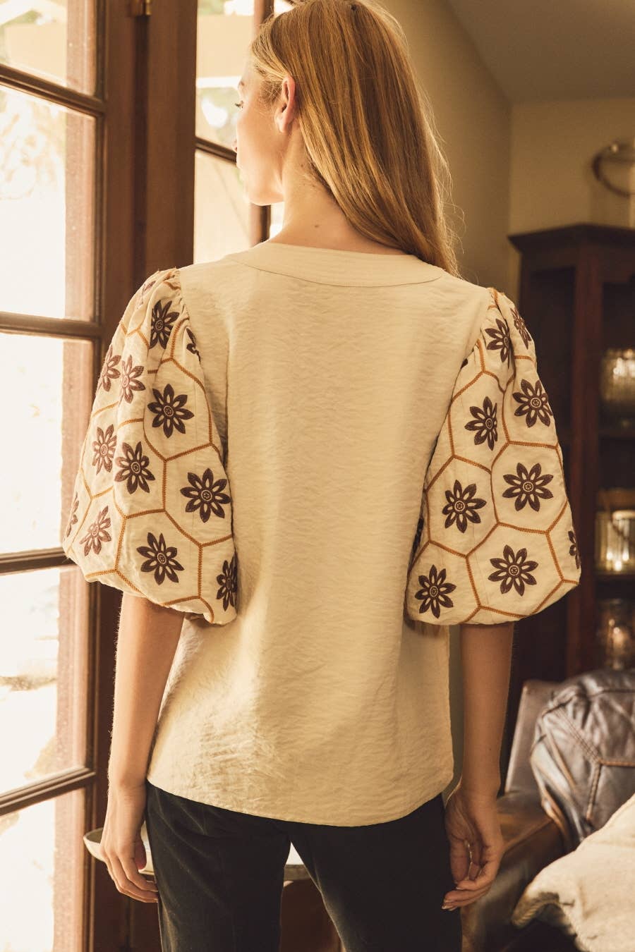 Honey Blossom V-neck Blouse