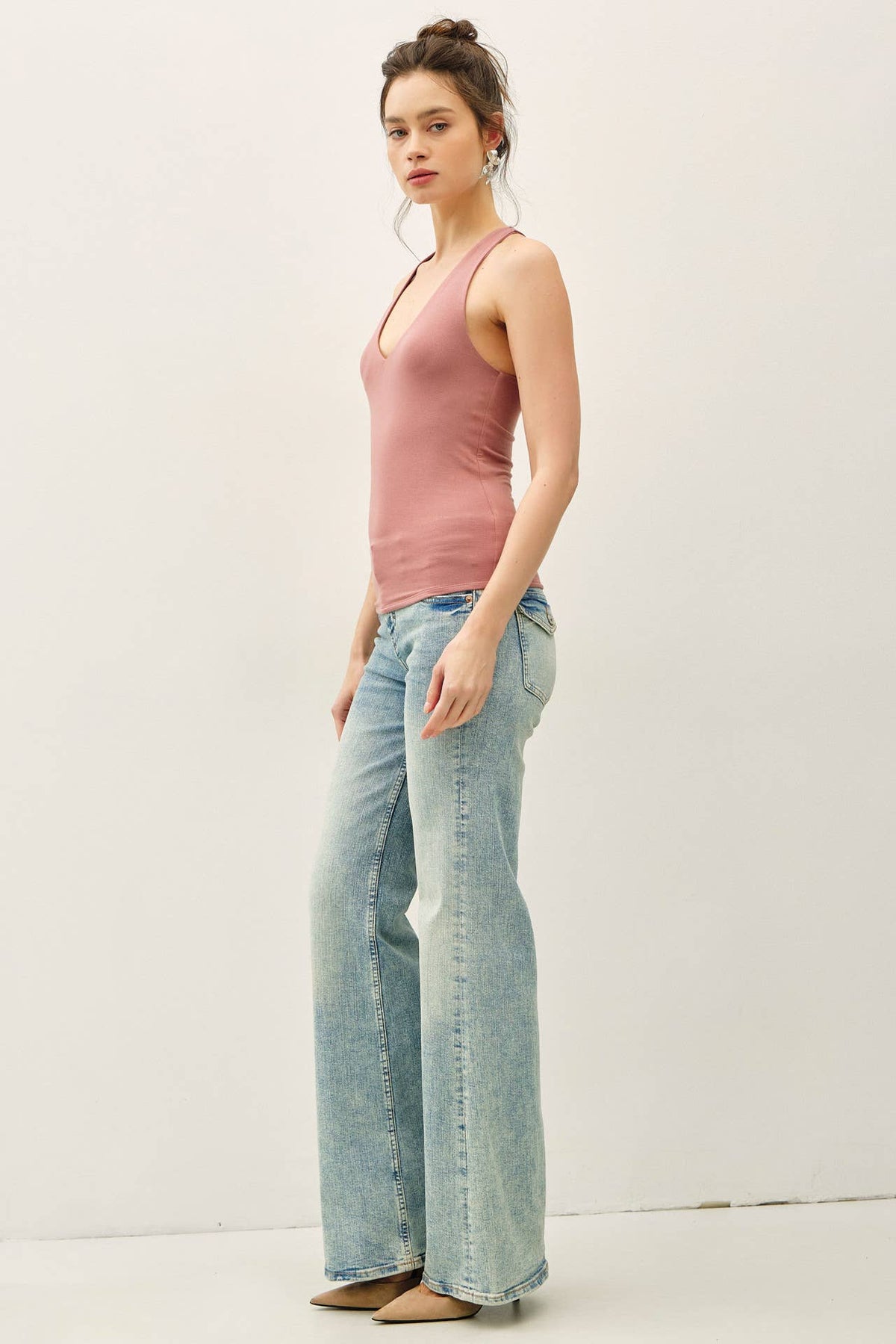 Be Cool BASIC THREADS V-NECK RACER BACK TANK