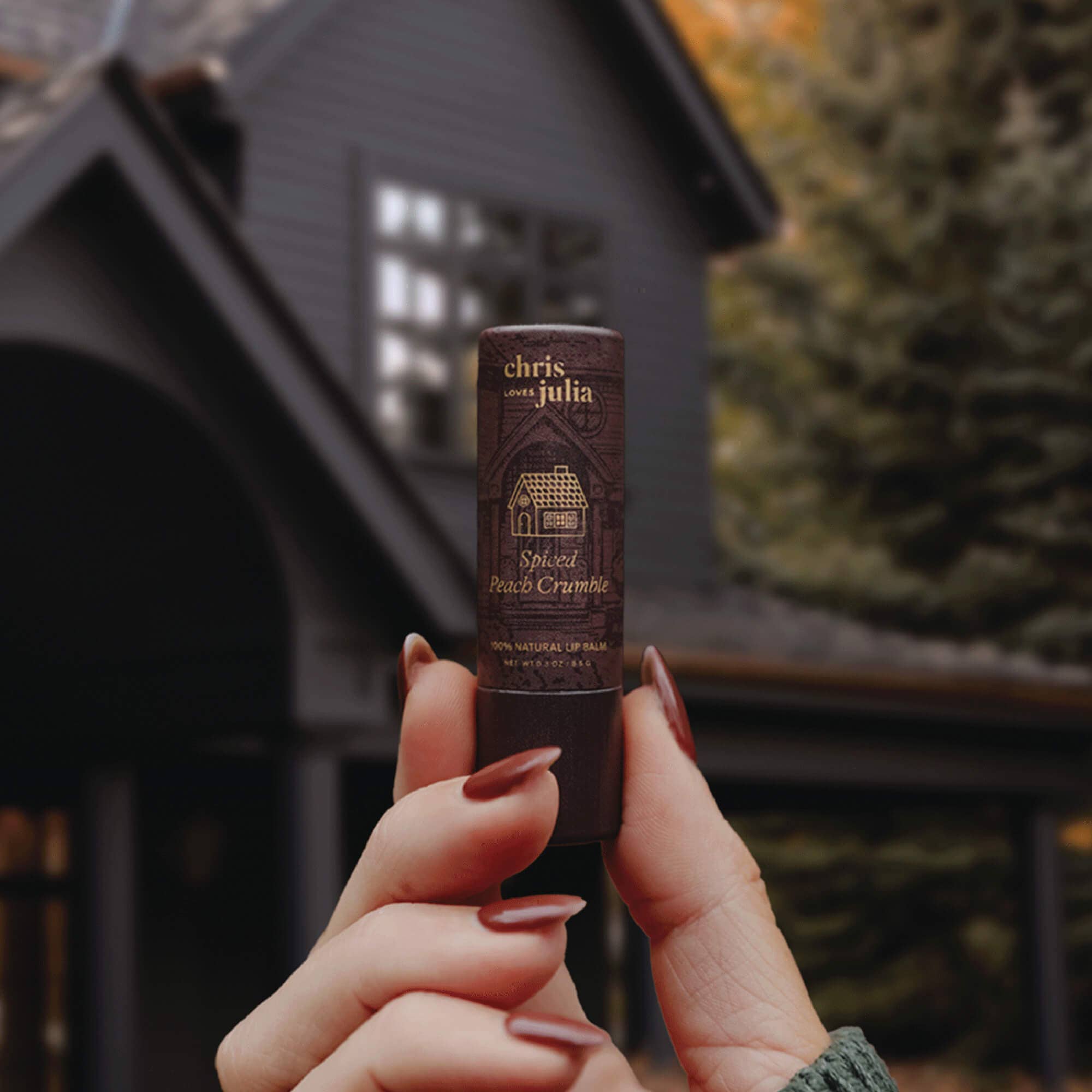 Poppy & Pout Lip Balm, Chris Loves Julia, Spiced Peach Crumble